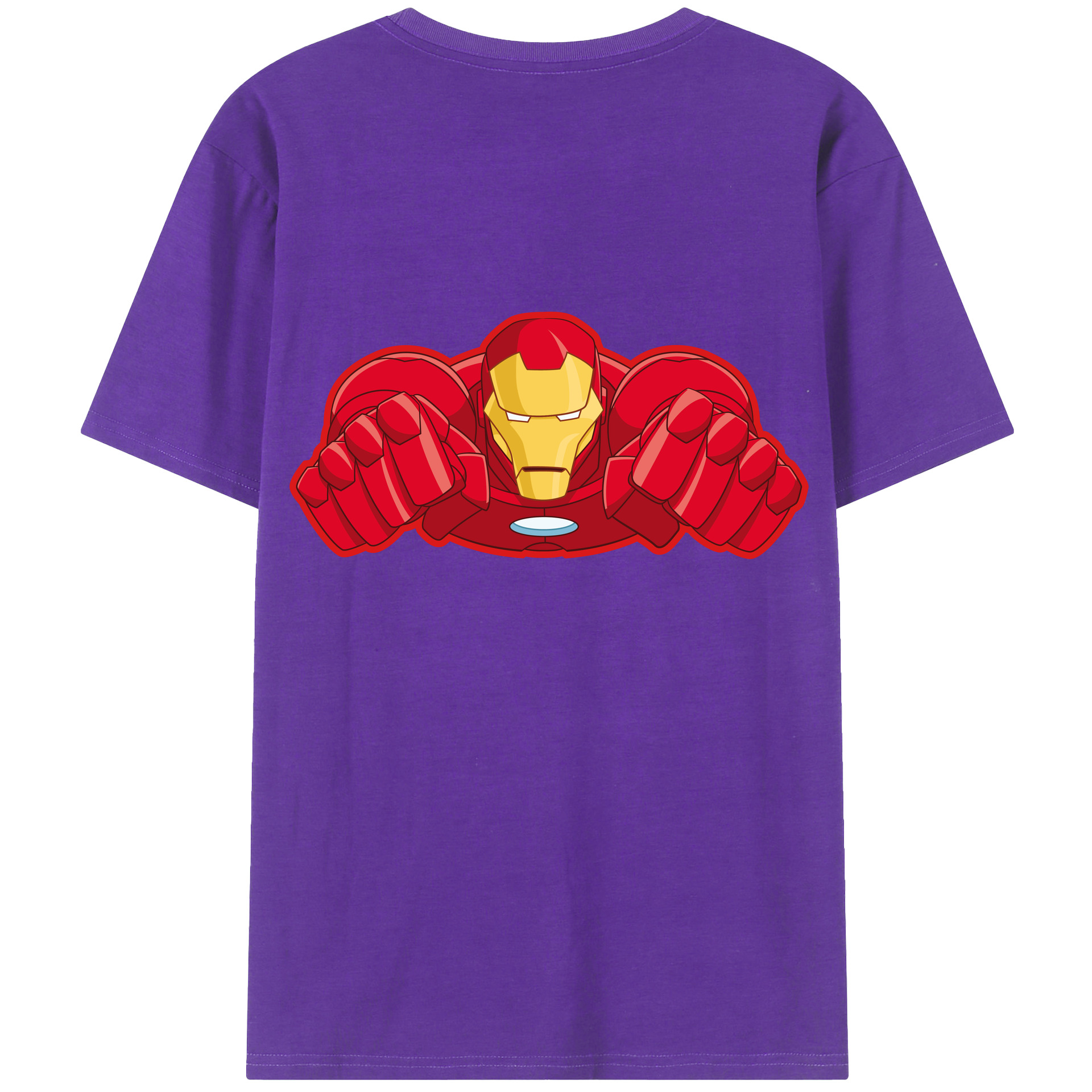 （画像用） アベンジャーズ The Avengers 綿100％ メンズ半袖Tシャツ（バックプリント） 通気性