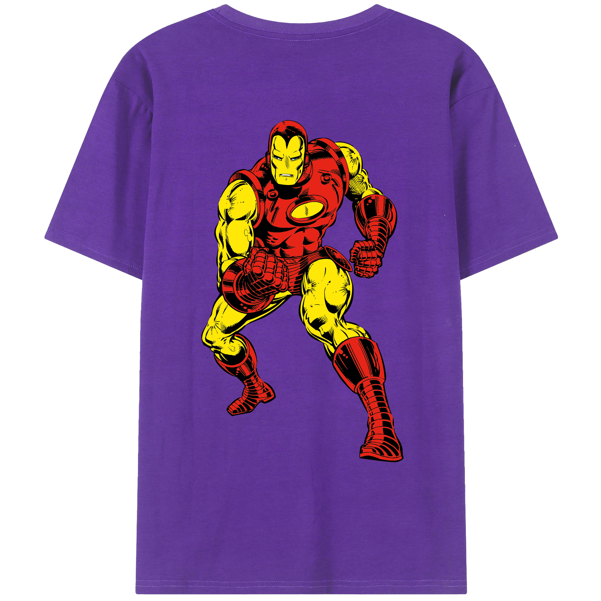 （画像用） アベンジャーズ The Avengers 綿100％ メンズ半袖Tシャツ（バックプリント） 通気性