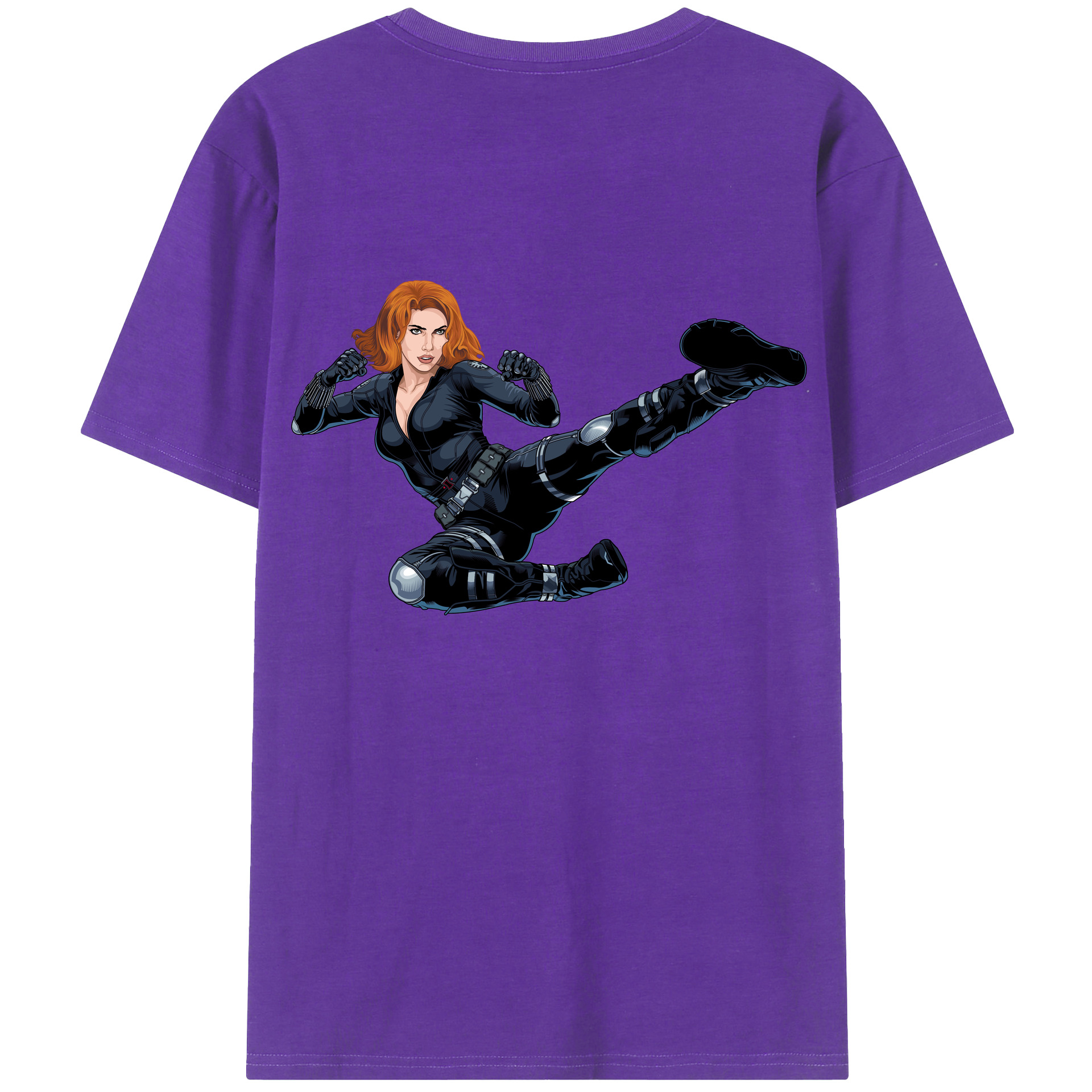 （画像用） アベンジャーズ The Avengers 綿100％ メンズ半袖Tシャツ（バックプリント） 通気性