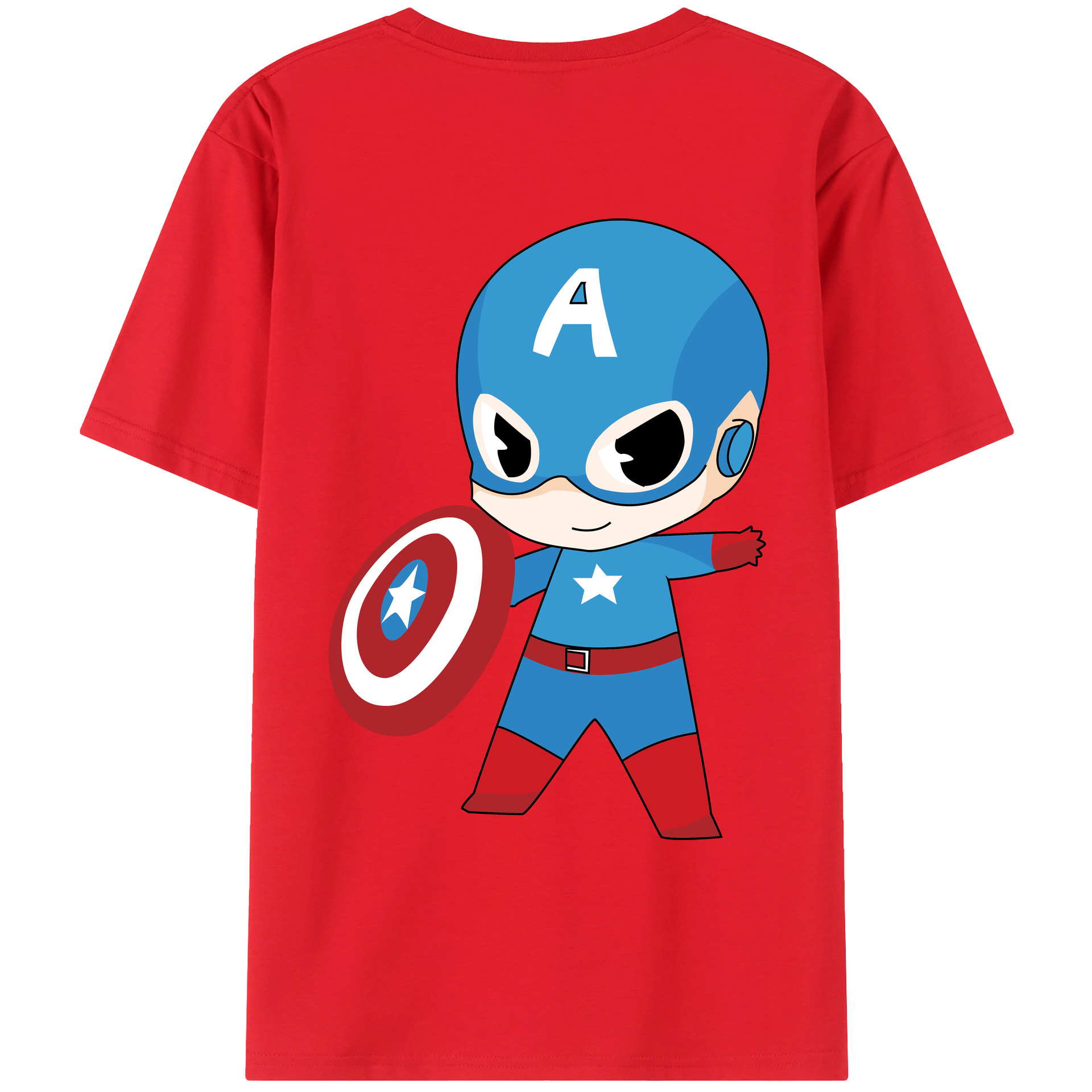 （画像用） アベンジャーズ The Avengers 綿100％ メンズ半袖Tシャツ（バックプリント） 通気性