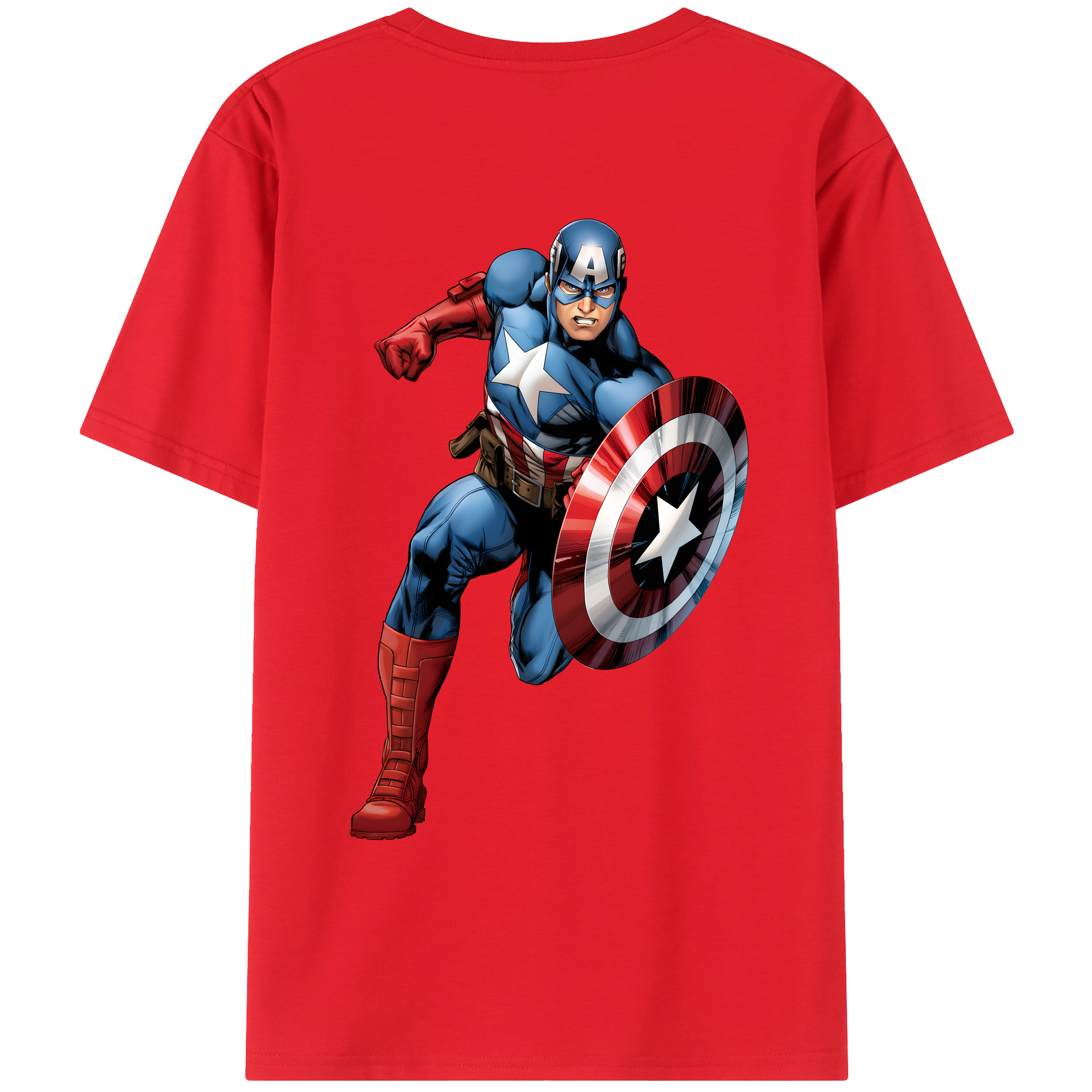 （画像用） アベンジャーズ The Avengers 綿100％ メンズ半袖Tシャツ（バックプリント） 通気性