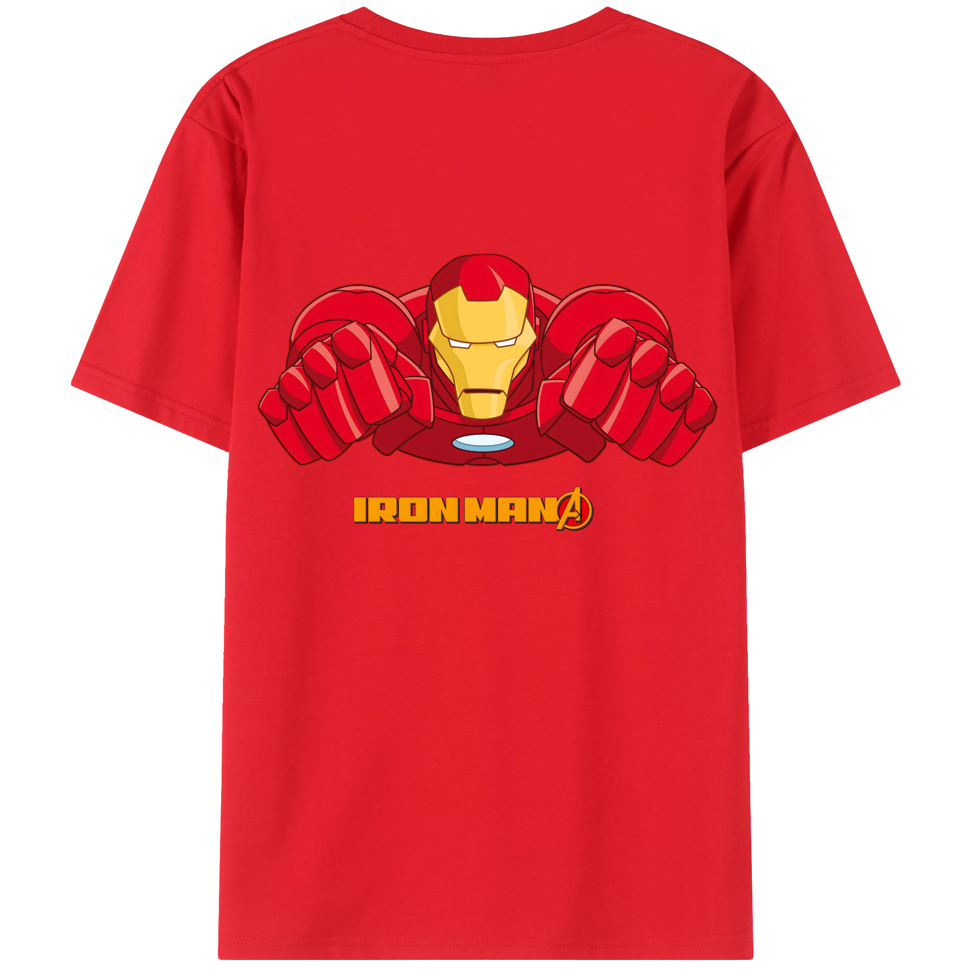 （画像用） アベンジャーズ The Avengers 綿100％ メンズ半袖Tシャツ（バックプリント） 通気性