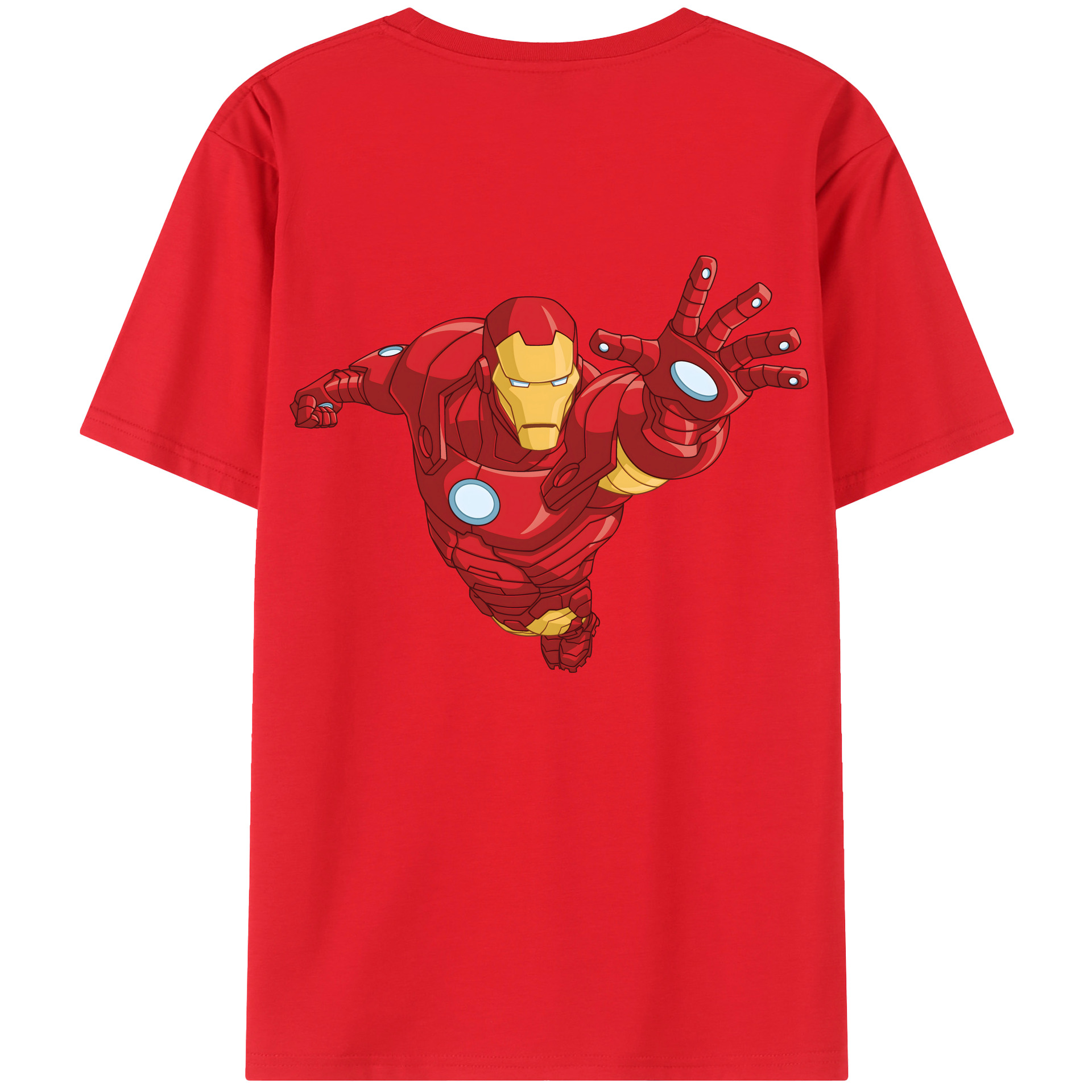 （画像用） アベンジャーズ The Avengers 綿100％ メンズ半袖Tシャツ（バックプリント） 通気性