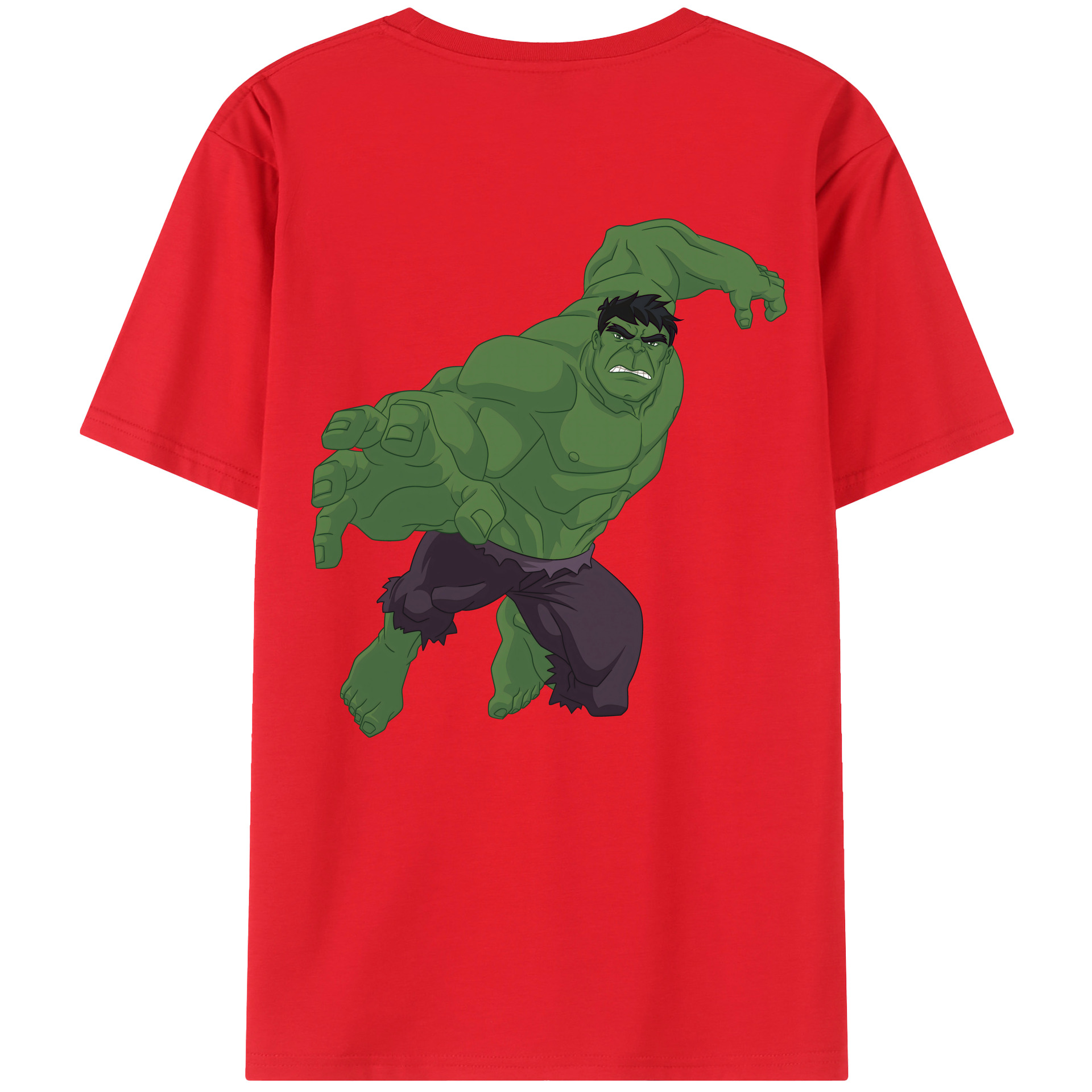 （画像用） アベンジャーズ The Avengers 綿100％ メンズ半袖Tシャツ（バックプリント） 通気性