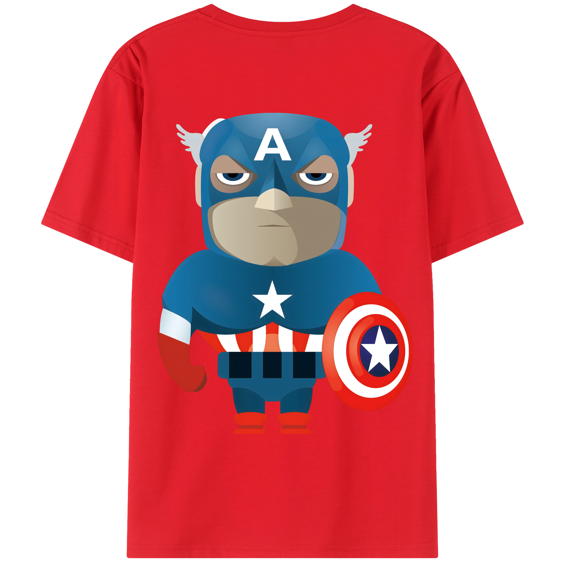 （画像用） アベンジャーズ The Avengers 綿100％ メンズ半袖Tシャツ（バックプリント） 通気性