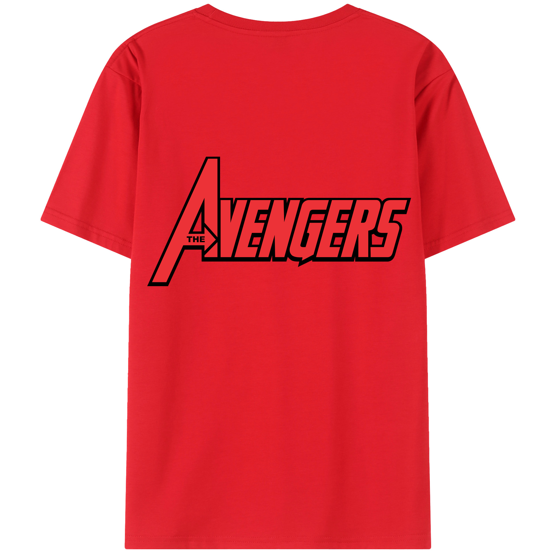 （画像用） アベンジャーズ The Avengers 綿100％ メンズ半袖Tシャツ（バックプリント） 通気性