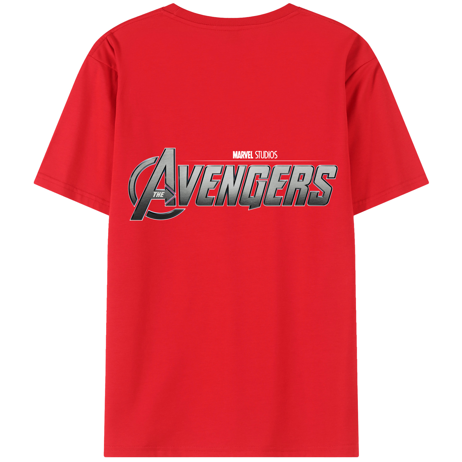 （画像用） アベンジャーズ The Avengers 綿100％ メンズ半袖Tシャツ（バックプリント） 通気性