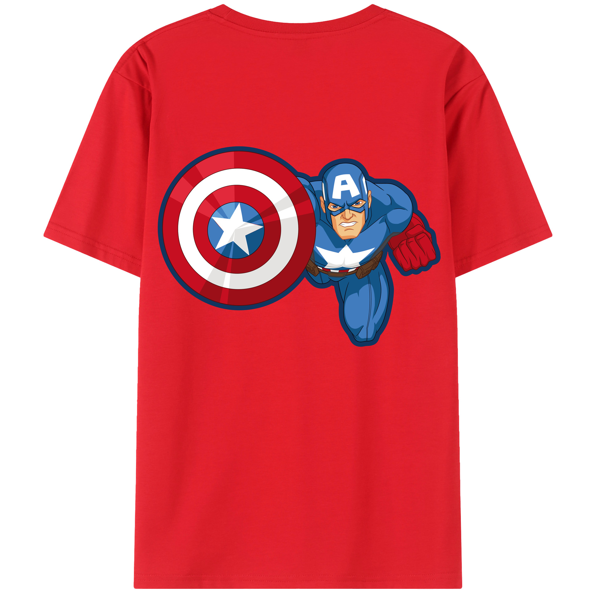（画像用） アベンジャーズ The Avengers 綿100％ メンズ半袖Tシャツ（バックプリント） 通気性