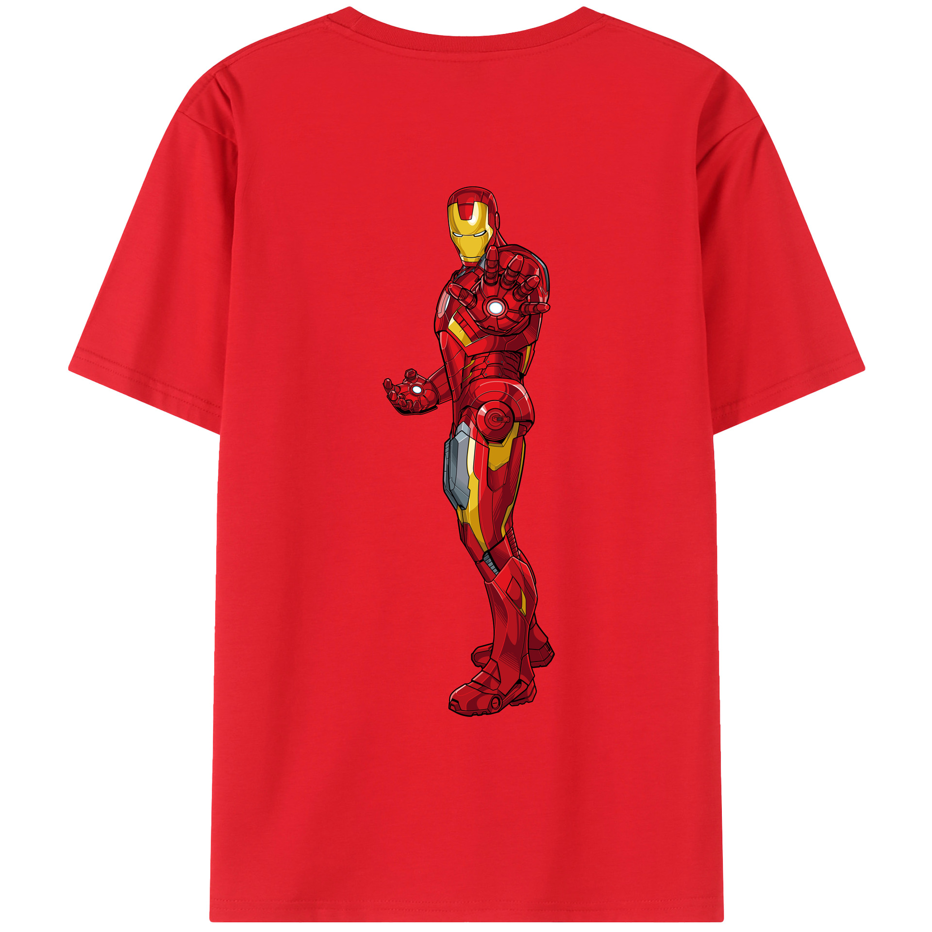 （画像用） アベンジャーズ The Avengers 綿100％ メンズ半袖Tシャツ（バックプリント） 通気性