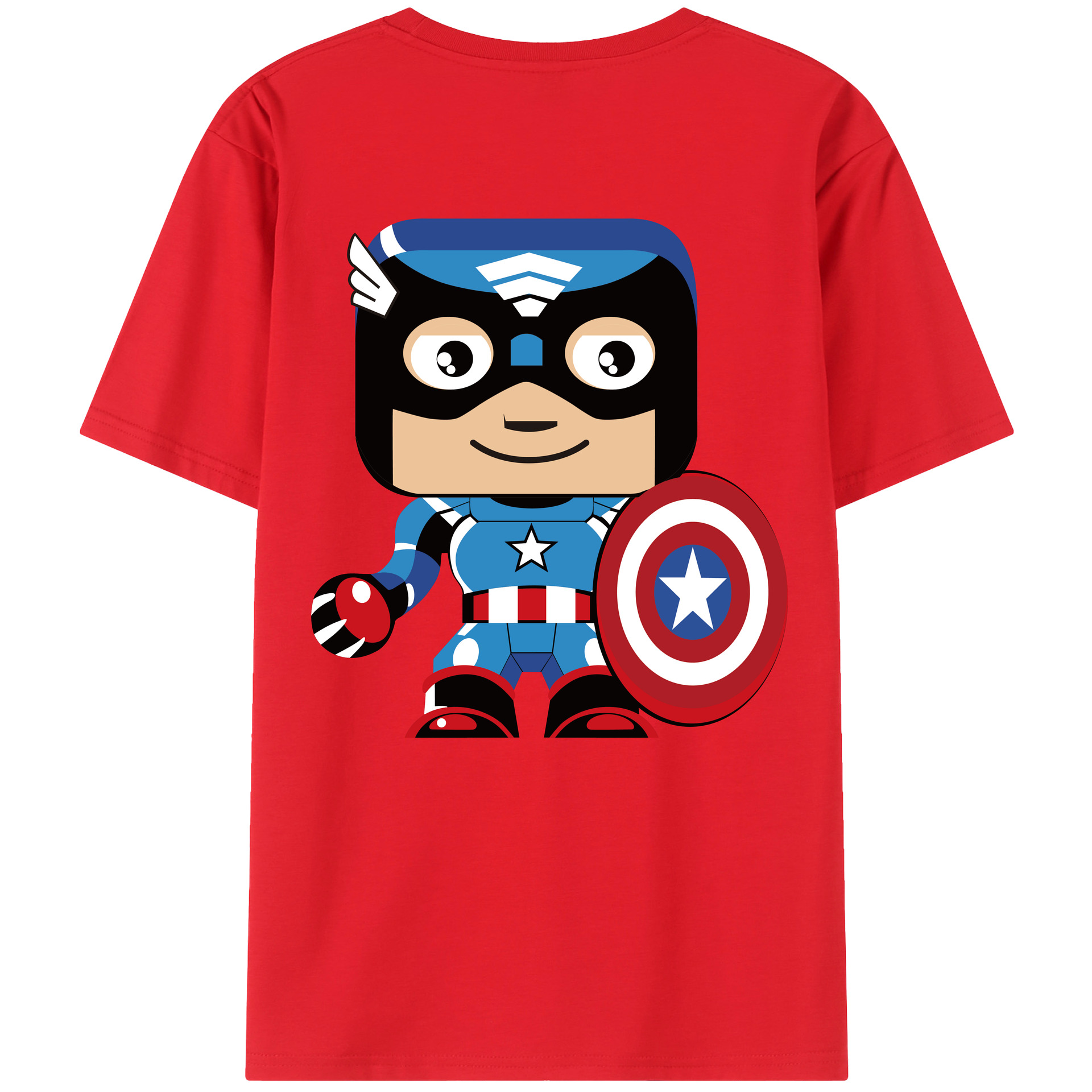 （画像用） アベンジャーズ The Avengers 綿100％ メンズ半袖Tシャツ（バックプリント） 通気性