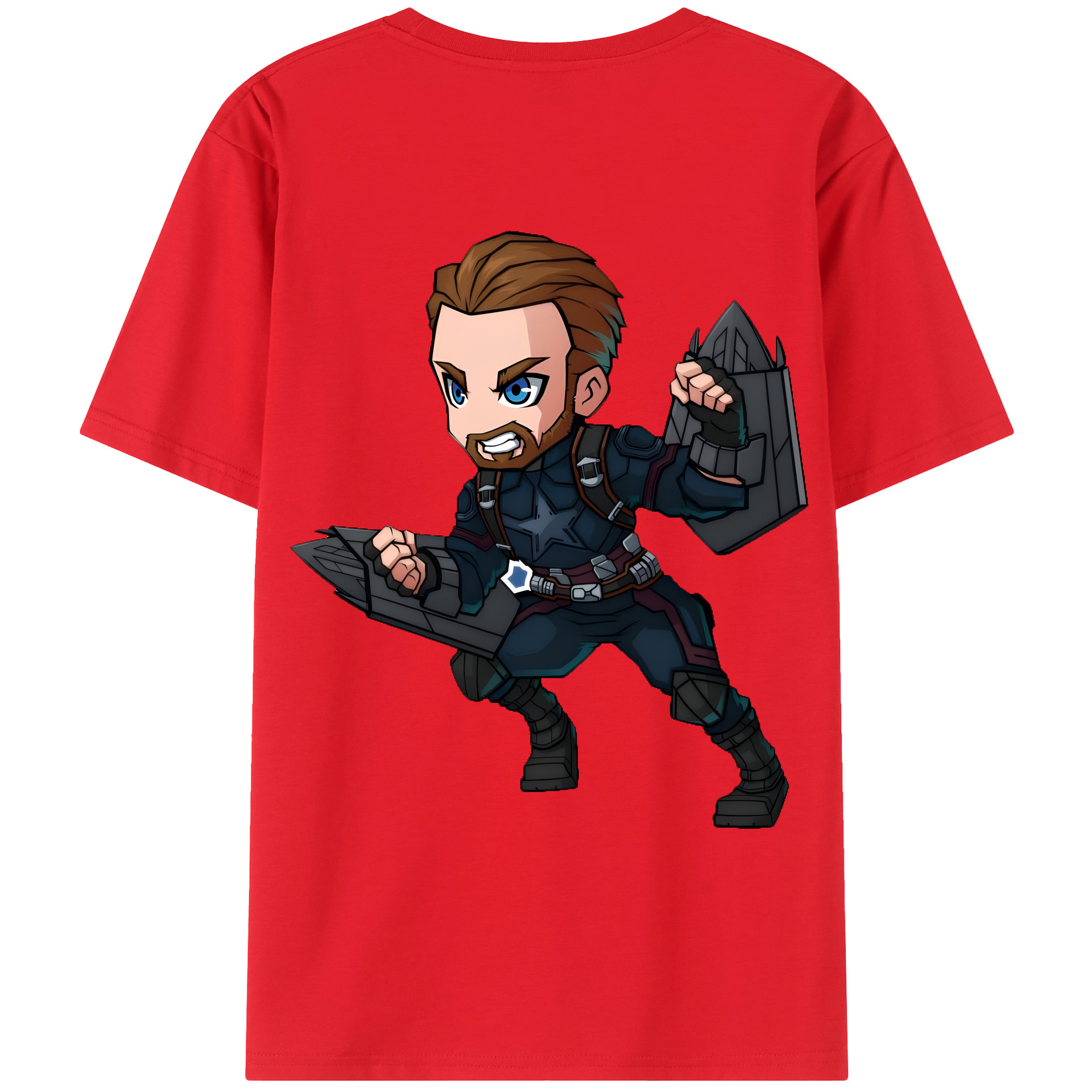 （画像用） アベンジャーズ The Avengers 綿100％ メンズ半袖Tシャツ（バックプリント） 通気性