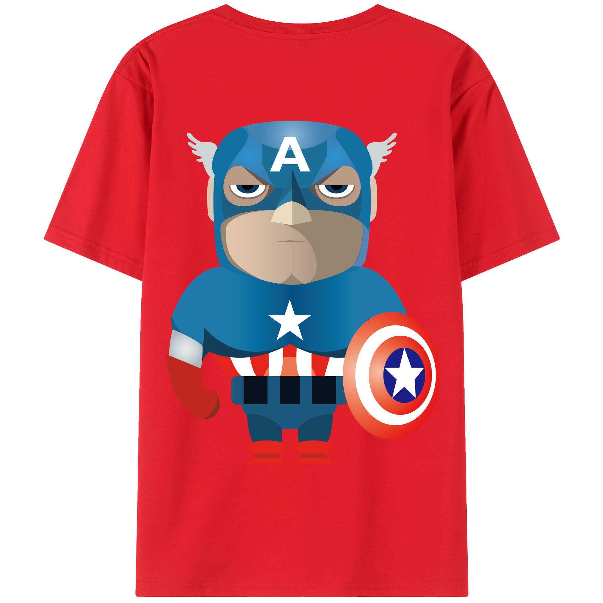 （画像用） アベンジャーズ The Avengers 綿100％ メンズ半袖Tシャツ（バックプリント） 通気性