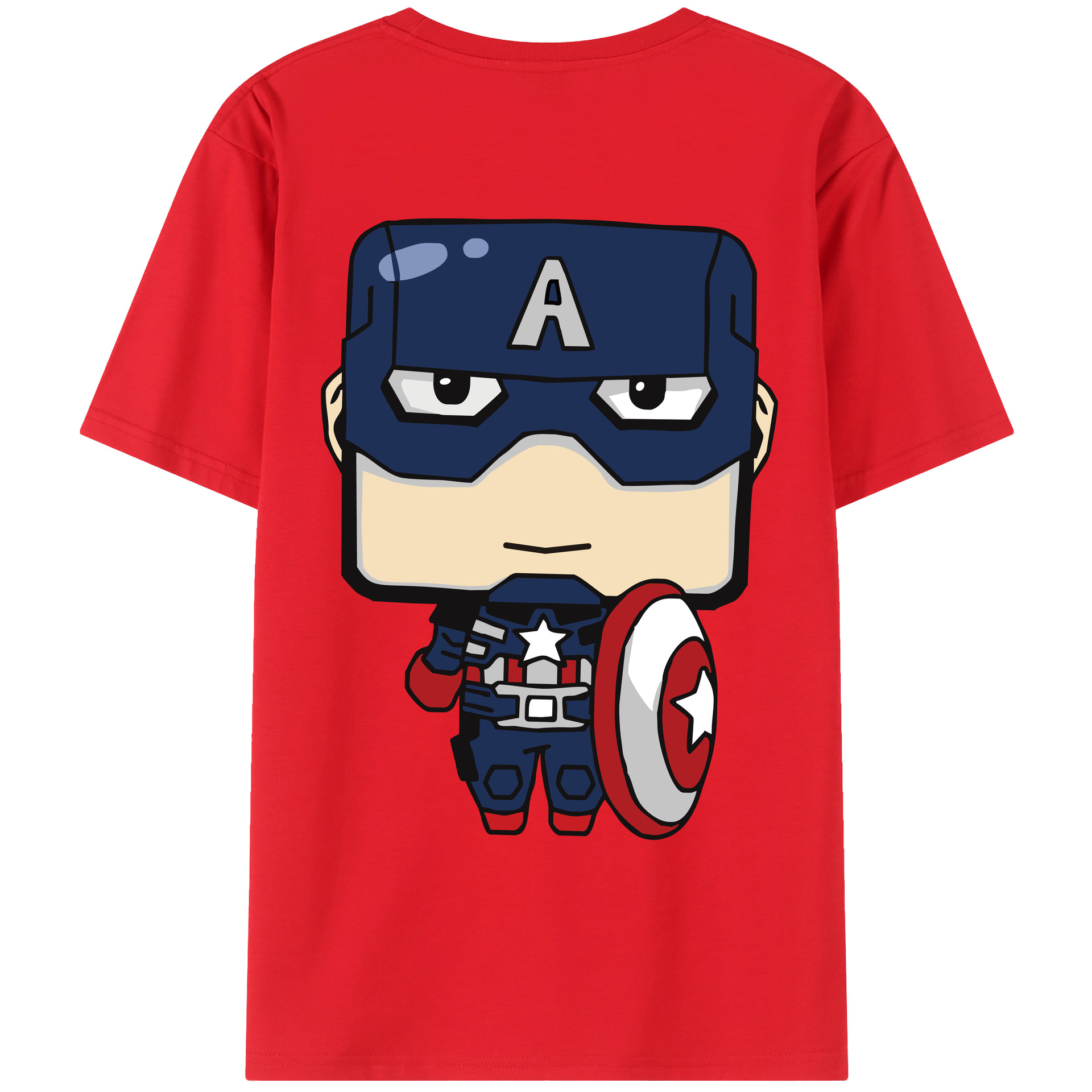 （画像用） アベンジャーズ The Avengers 綿100％ メンズ半袖Tシャツ（バックプリント） 通気性