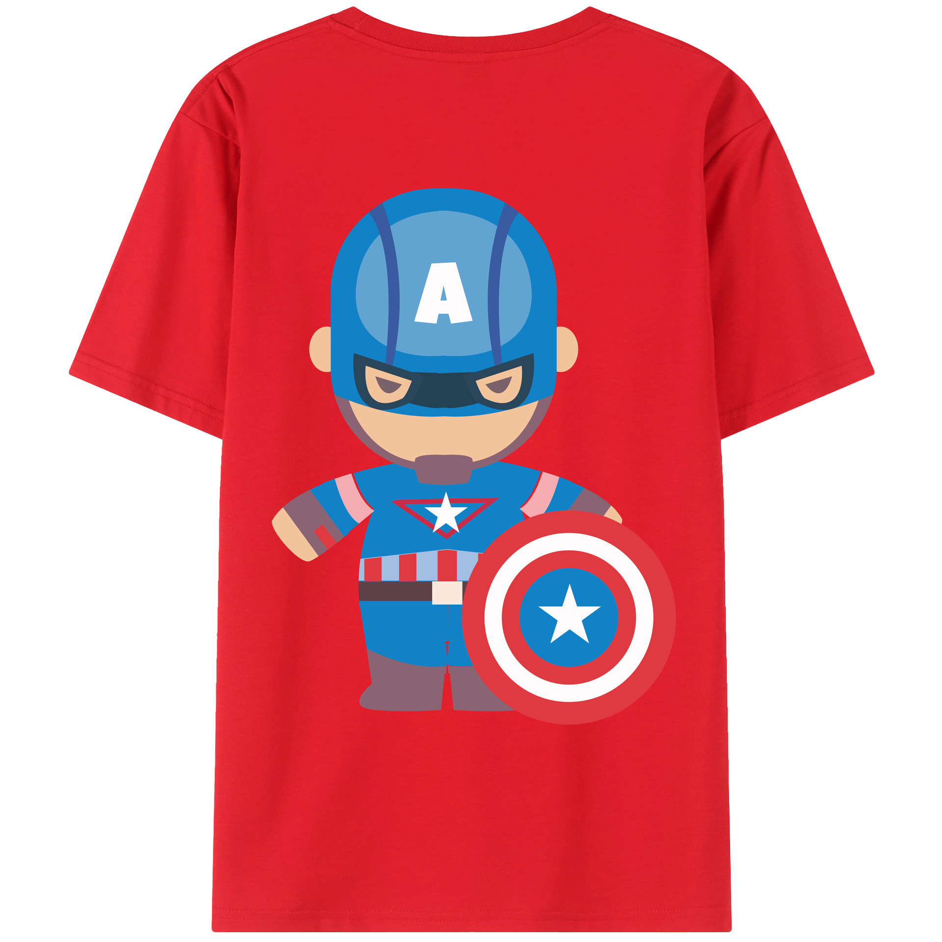 （画像用） アベンジャーズ The Avengers 綿100％ メンズ半袖Tシャツ（バックプリント） 通気性