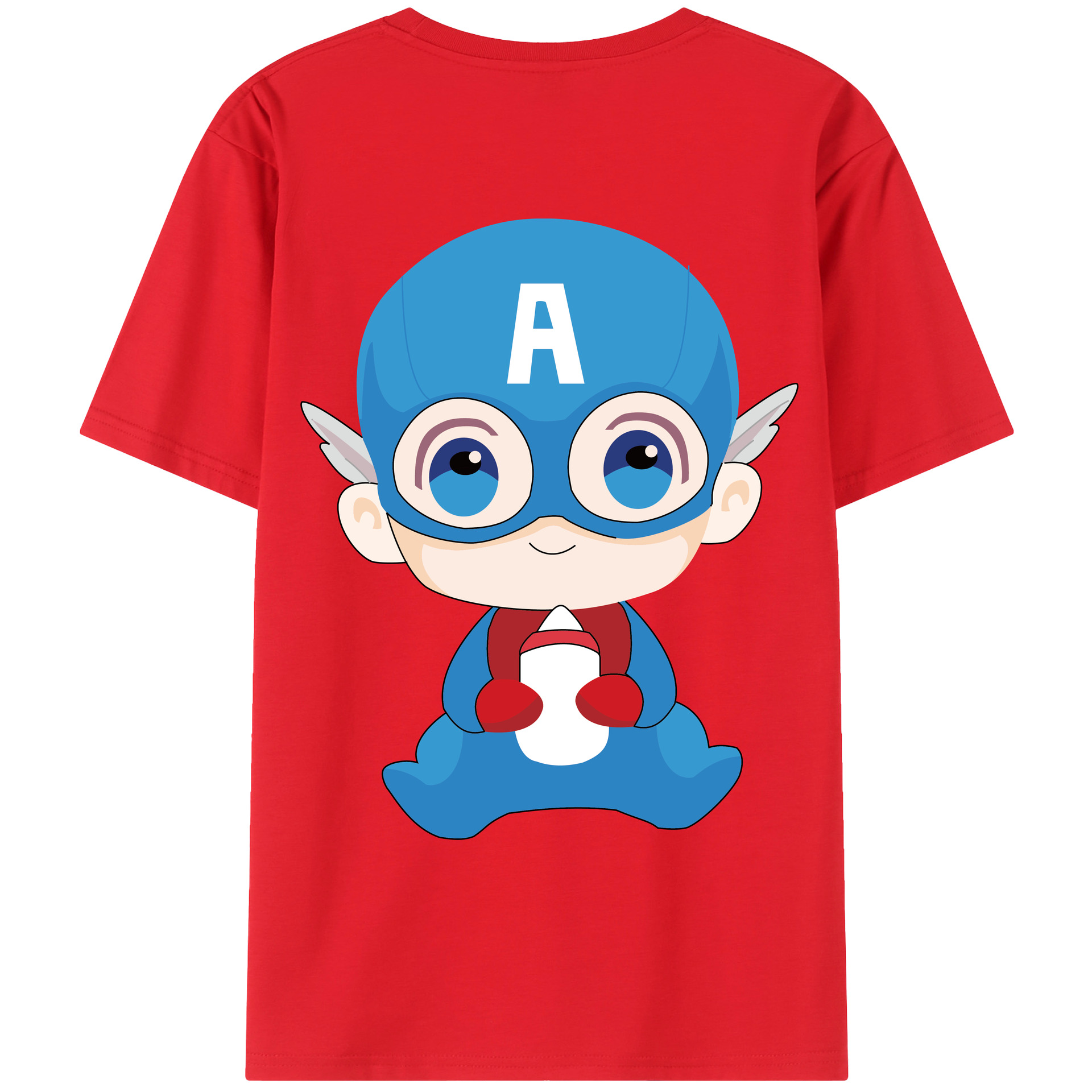（画像用） アベンジャーズ The Avengers 綿100％ メンズ半袖Tシャツ（バックプリント） 通気性