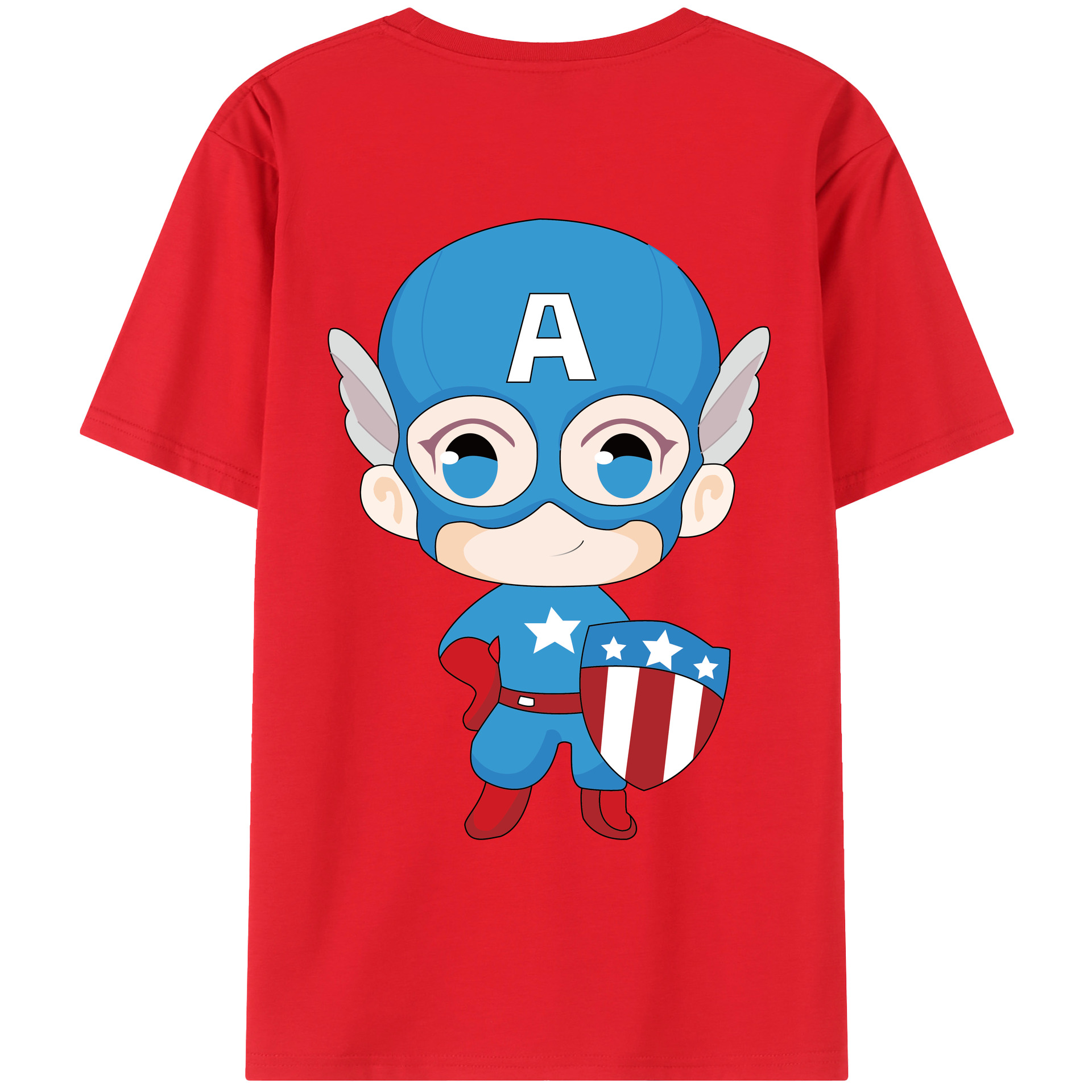 （画像用） アベンジャーズ The Avengers 綿100％ メンズ半袖Tシャツ（バックプリント） 通気性