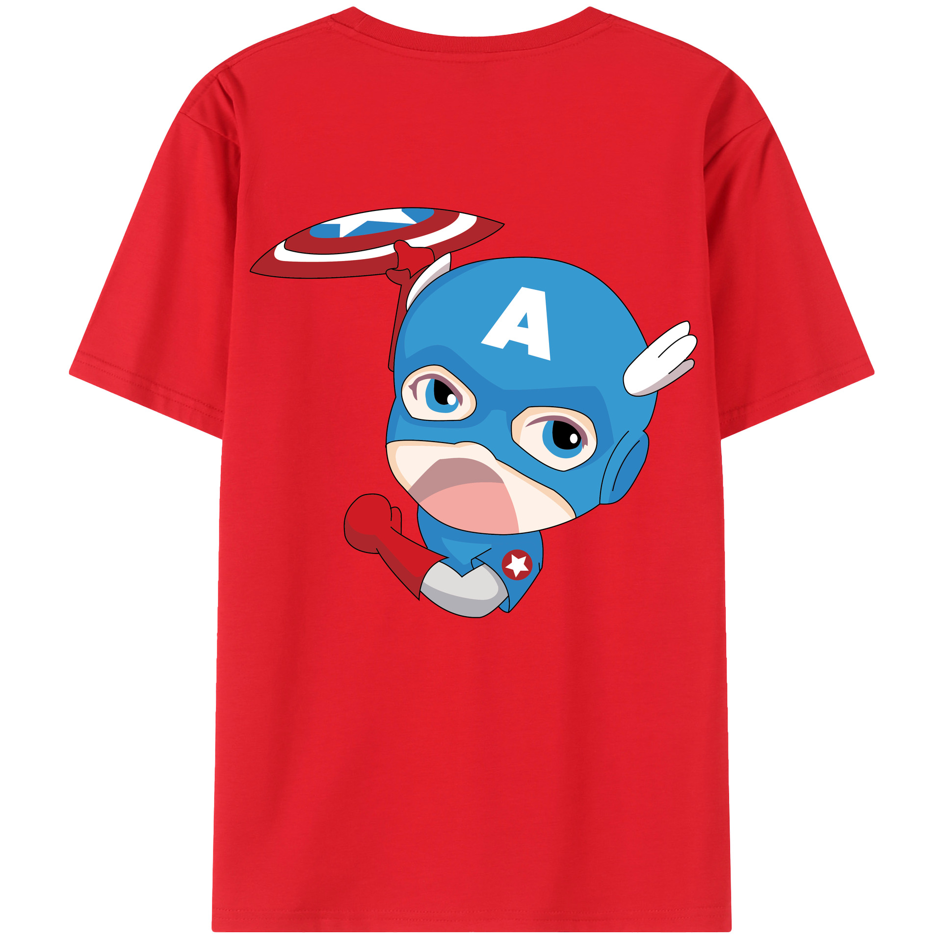 （画像用） アベンジャーズ The Avengers 綿100％ メンズ半袖Tシャツ（バックプリント） 通気性