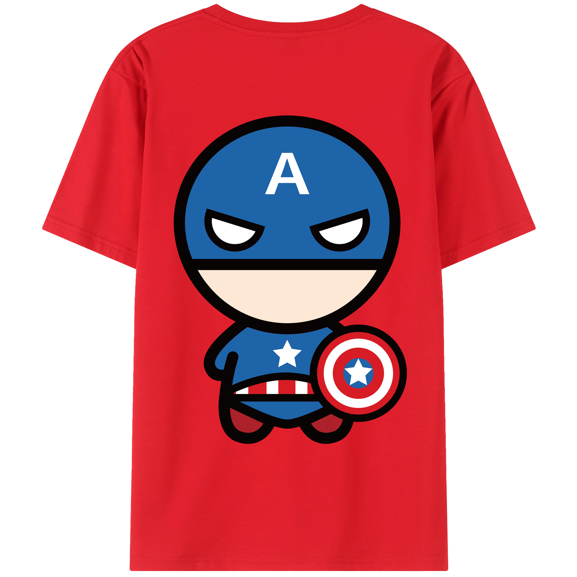 （画像用） アベンジャーズ The Avengers 綿100％ メンズ半袖Tシャツ（バックプリント） 通気性