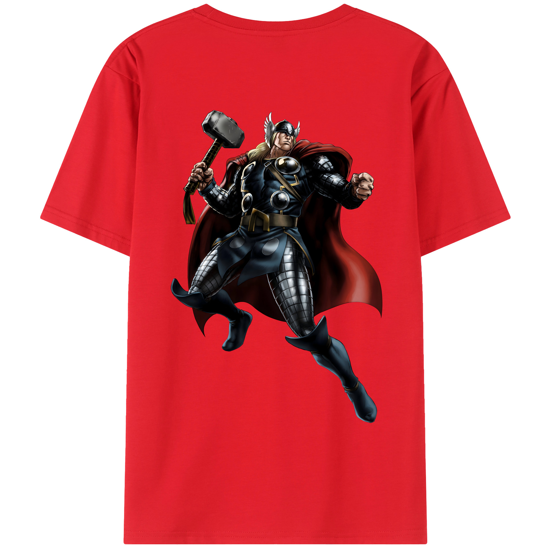 （画像用） アベンジャーズ The Avengers 綿100％ メンズ半袖Tシャツ（バックプリント） 通気性