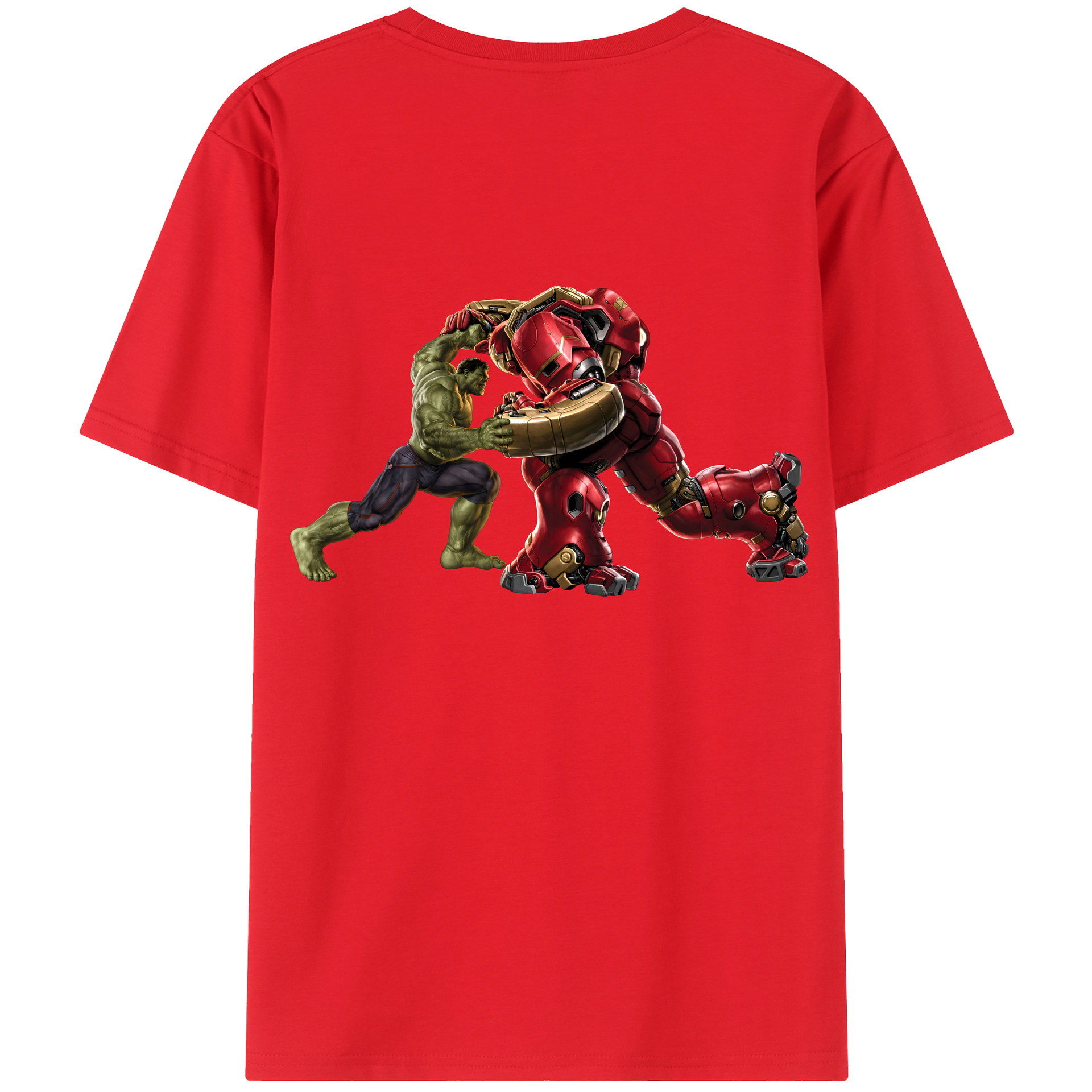 （画像用） アベンジャーズ The Avengers 綿100％ メンズ半袖Tシャツ（バックプリント） 通気性