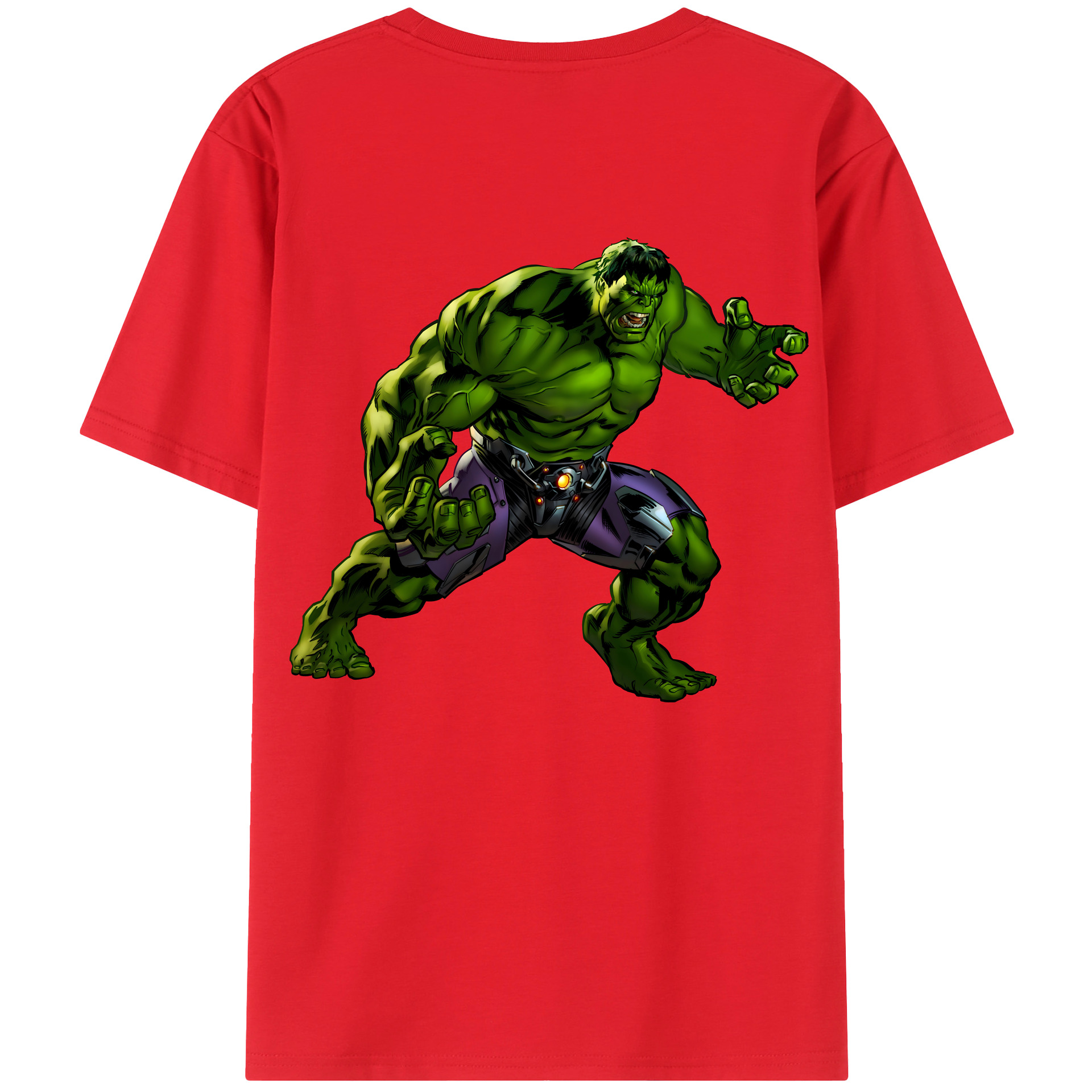 （画像用） アベンジャーズ The Avengers 綿100％ メンズ半袖Tシャツ（バックプリント） 通気性
