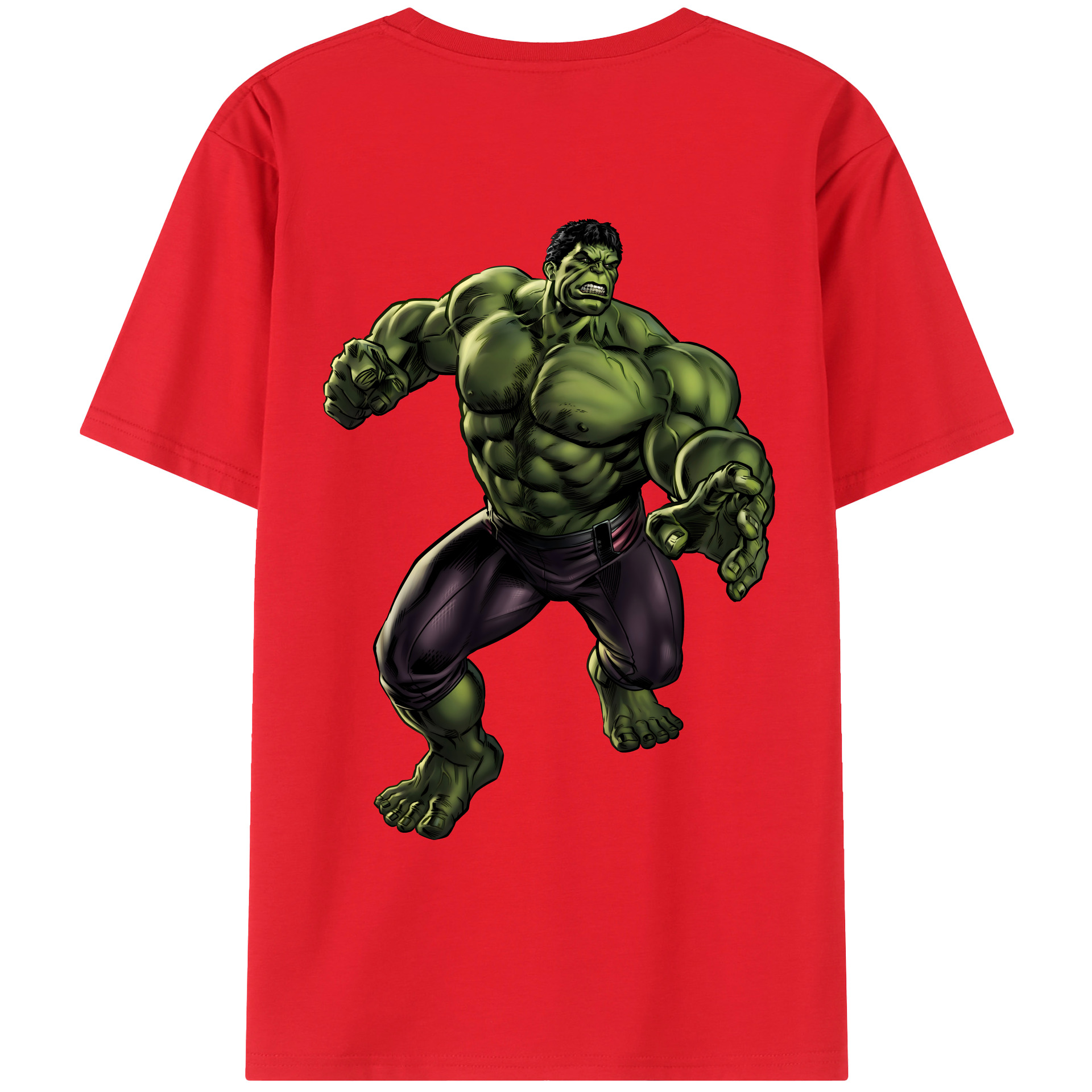 （画像用） アベンジャーズ The Avengers 綿100％ メンズ半袖Tシャツ（バックプリント） 通気性