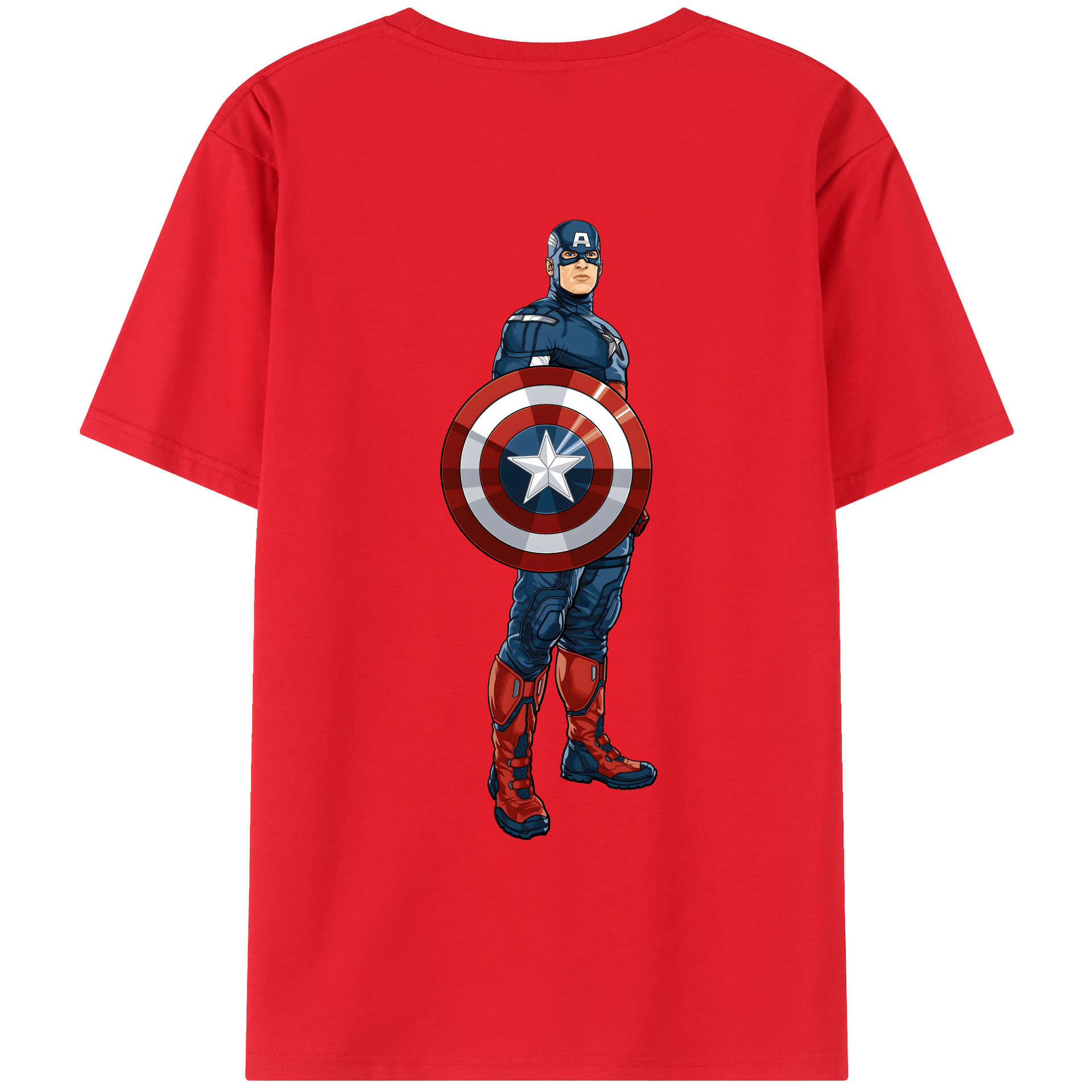 （画像用） アベンジャーズ The Avengers 綿100％ メンズ半袖Tシャツ（バックプリント） 通気性