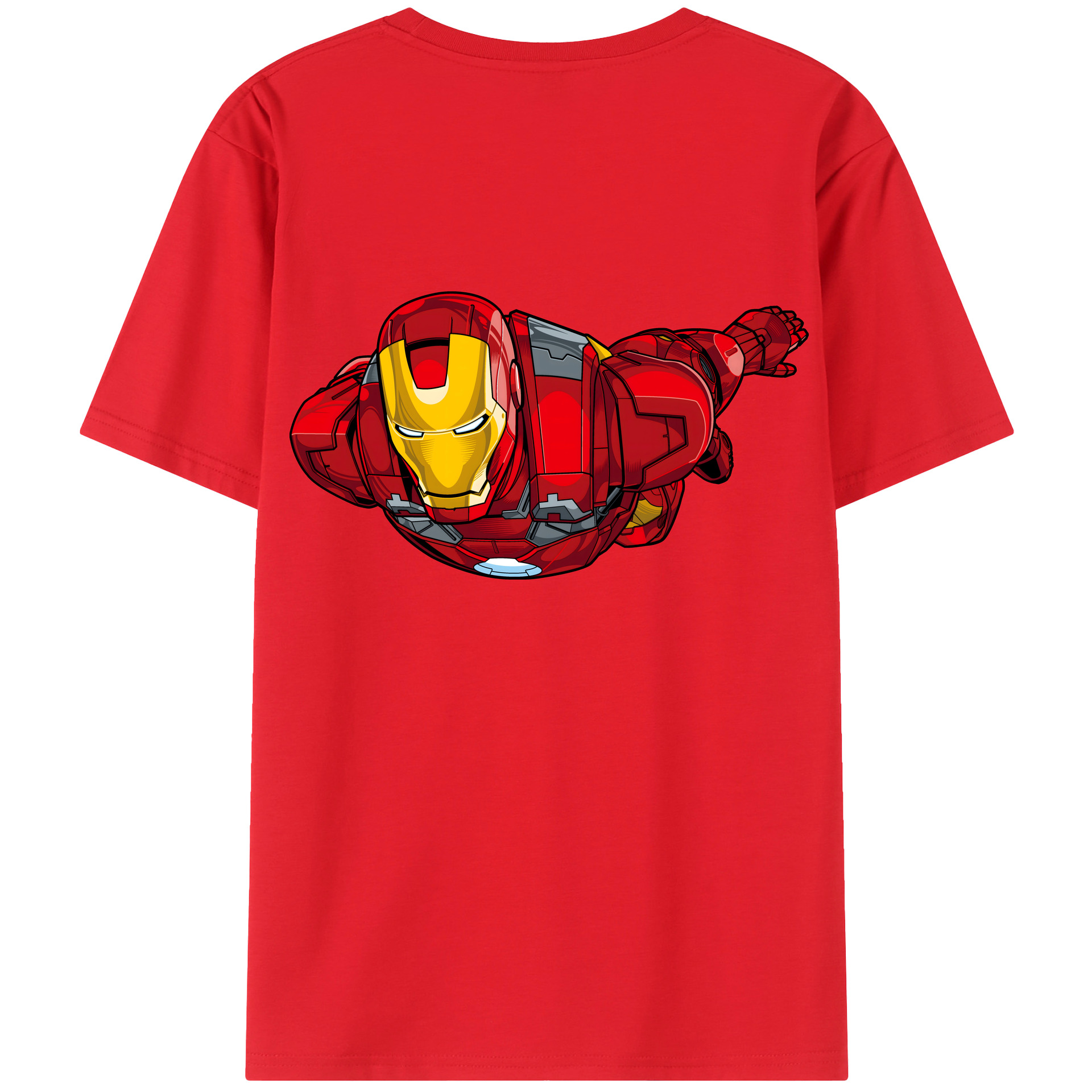 （画像用） アベンジャーズ The Avengers 綿100％ メンズ半袖Tシャツ（バックプリント） 通気性