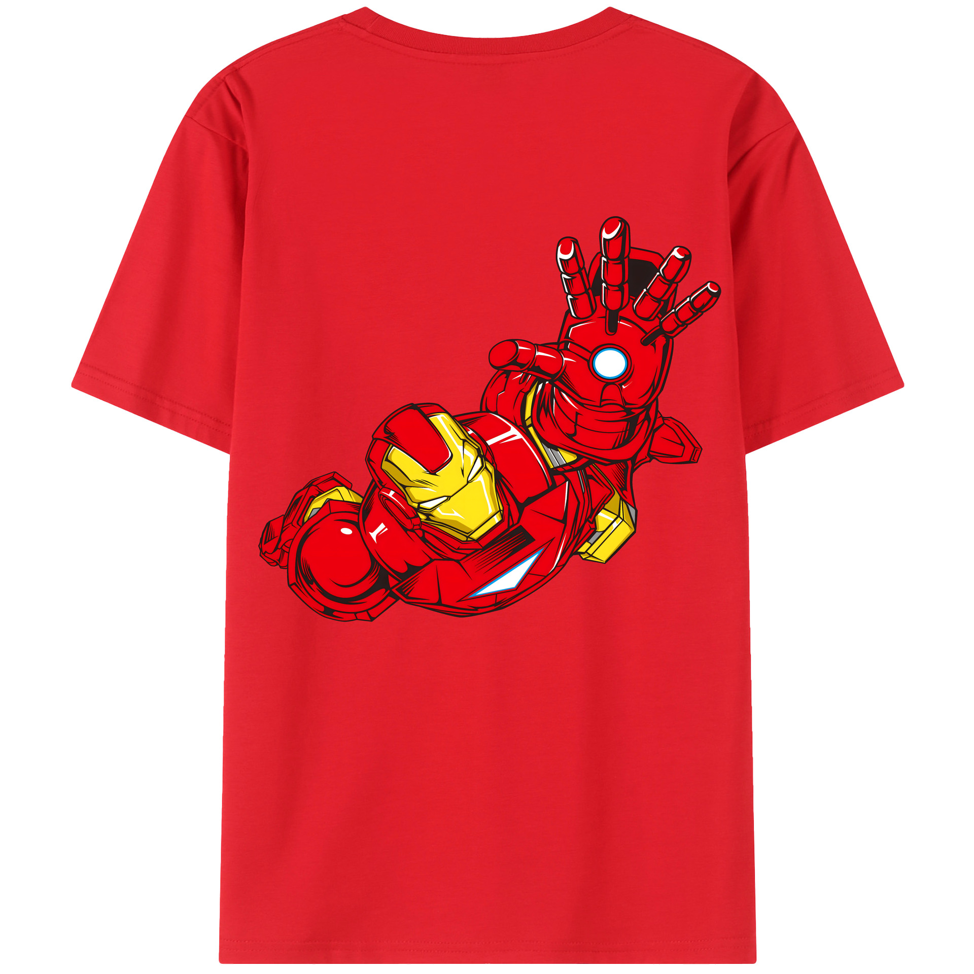 （画像用） アベンジャーズ The Avengers 綿100％ メンズ半袖Tシャツ（バックプリント） 通気性