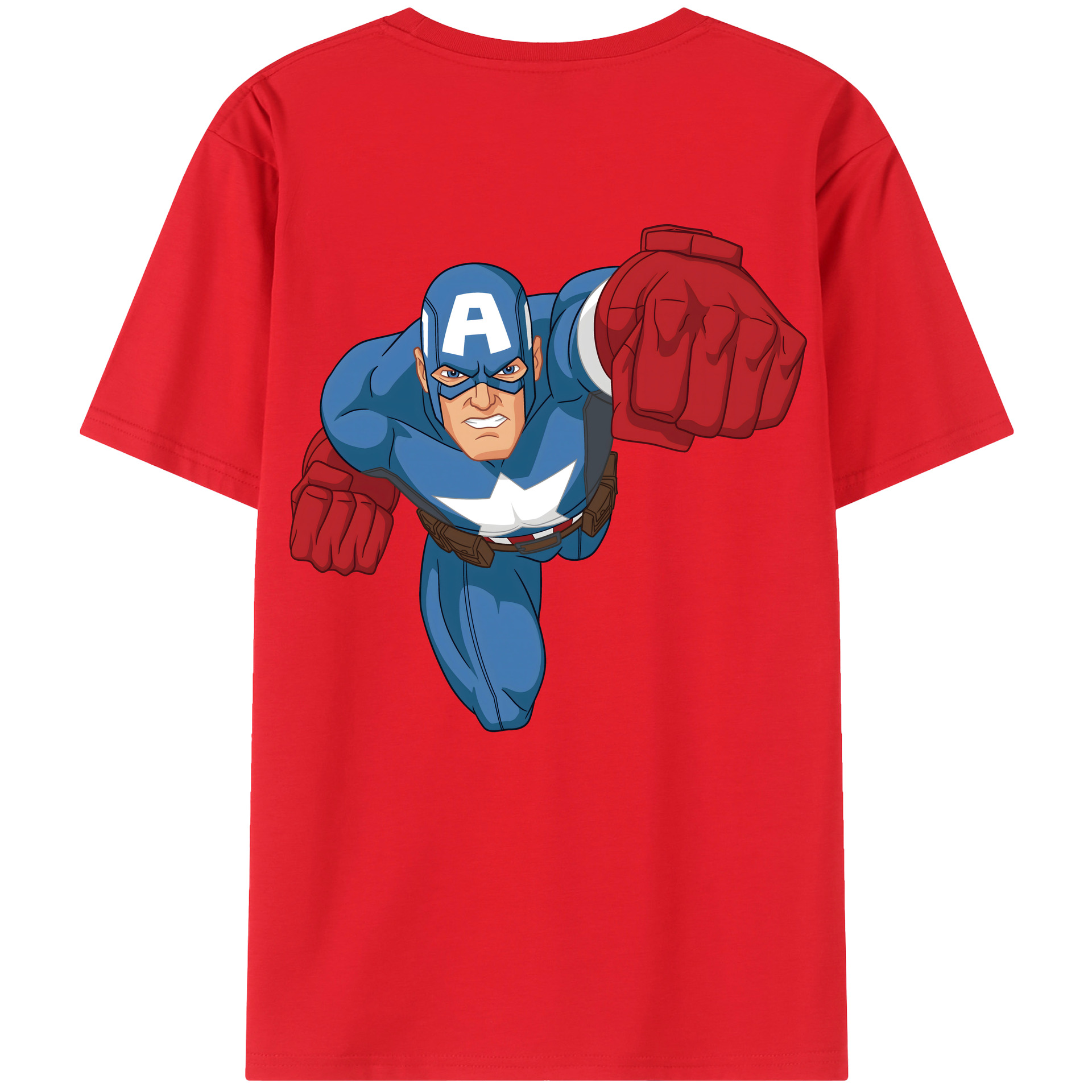 （画像用） アベンジャーズ The Avengers 綿100％ メンズ半袖Tシャツ（バックプリント） 通気性