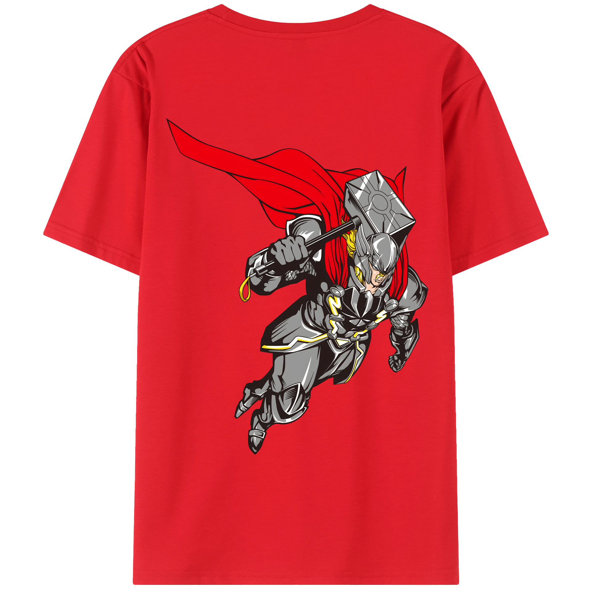 （画像用） アベンジャーズ The Avengers 綿100％ メンズ半袖Tシャツ（バックプリント） 通気性