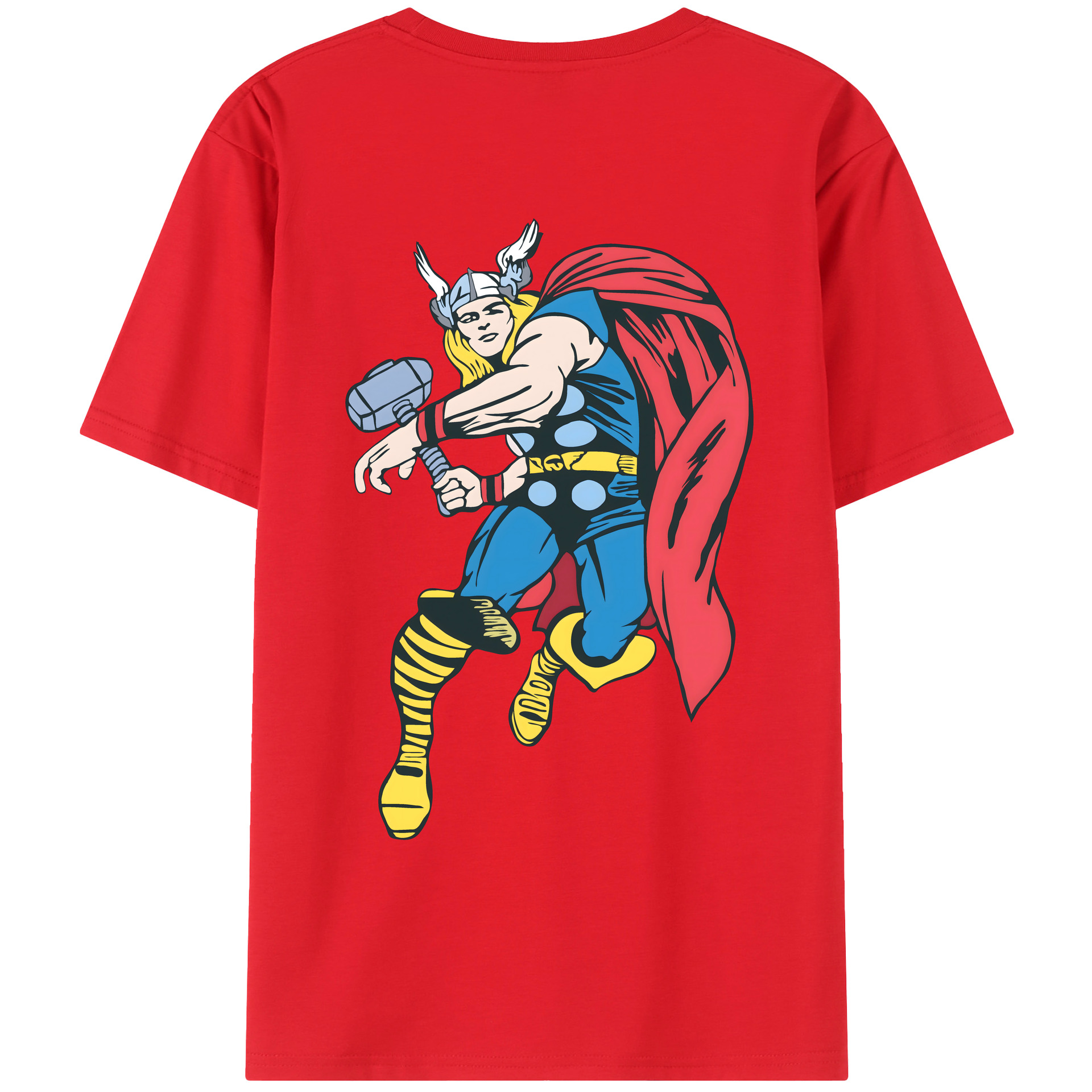 （画像用） アベンジャーズ The Avengers 綿100％ メンズ半袖Tシャツ（バックプリント） 通気性