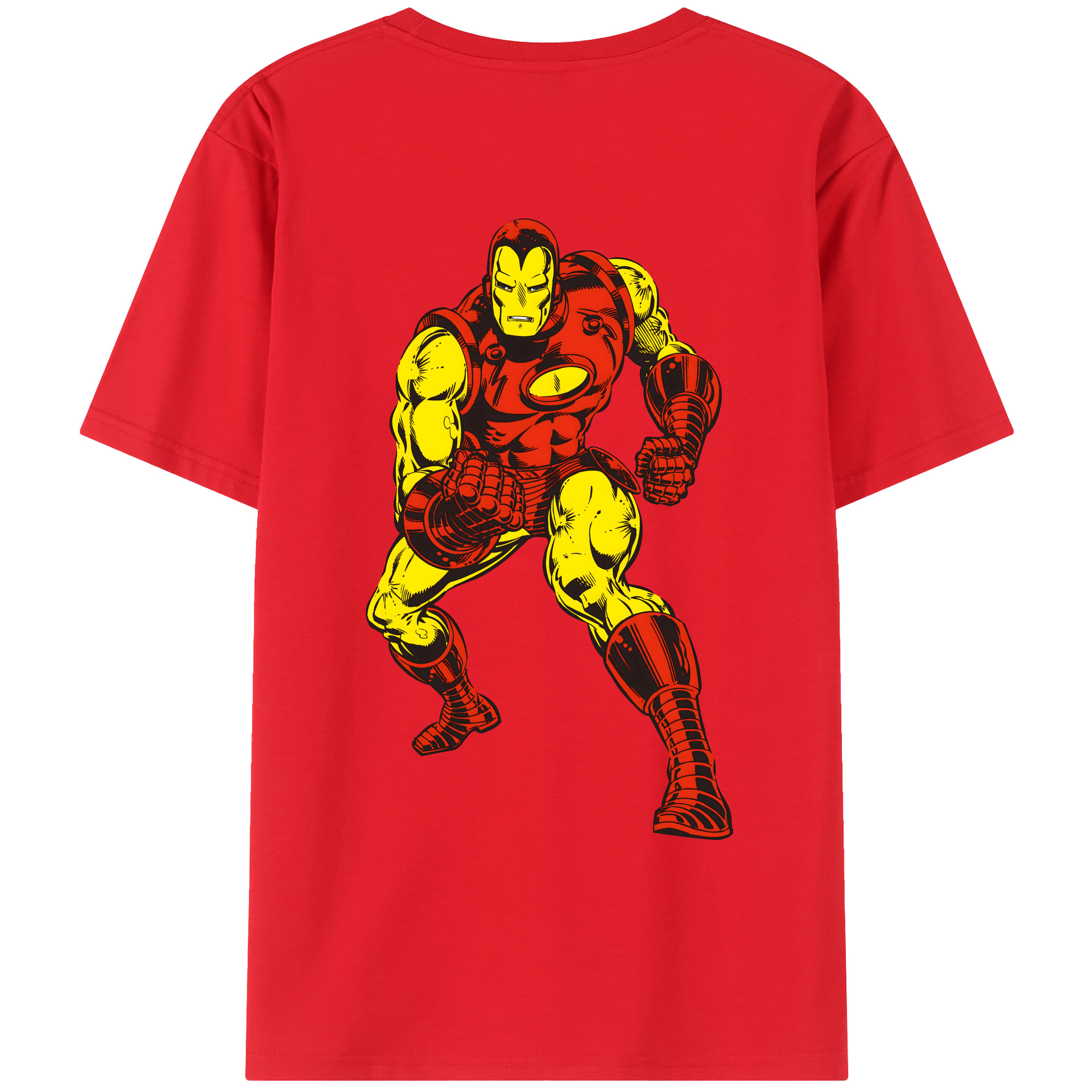 （画像用） アベンジャーズ The Avengers 綿100％ メンズ半袖Tシャツ（バックプリント） 通気性