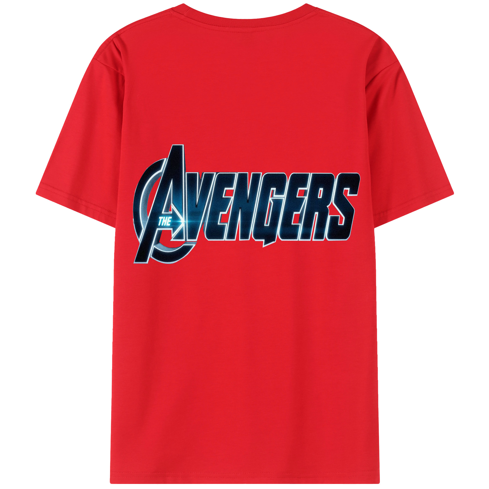 （画像用） アベンジャーズ The Avengers 綿100％ メンズ半袖Tシャツ（バックプリント） 通気性