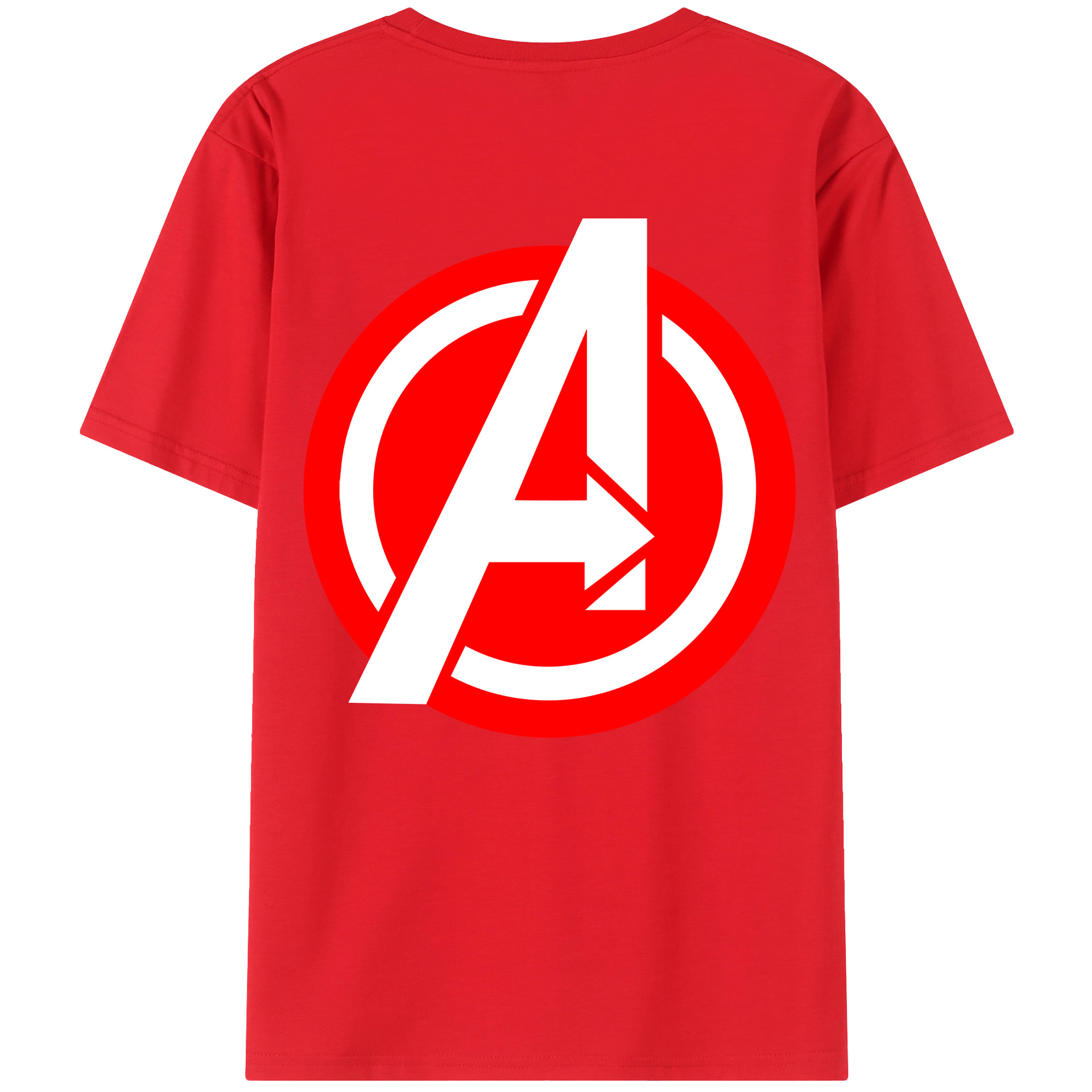 （画像用） アベンジャーズ The Avengers 綿100％ メンズ半袖Tシャツ（バックプリント） 通気性