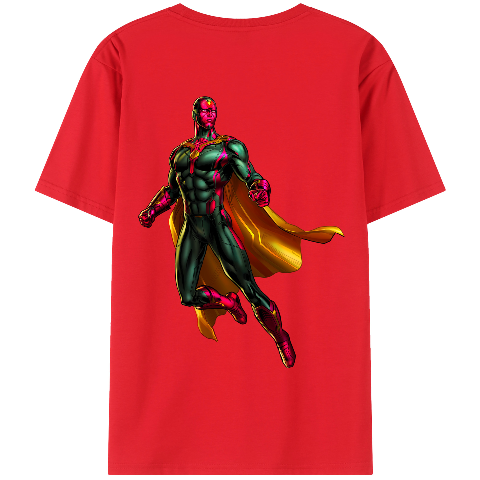 （画像用） アベンジャーズ The Avengers 綿100％ メンズ半袖Tシャツ（バックプリント） 通気性