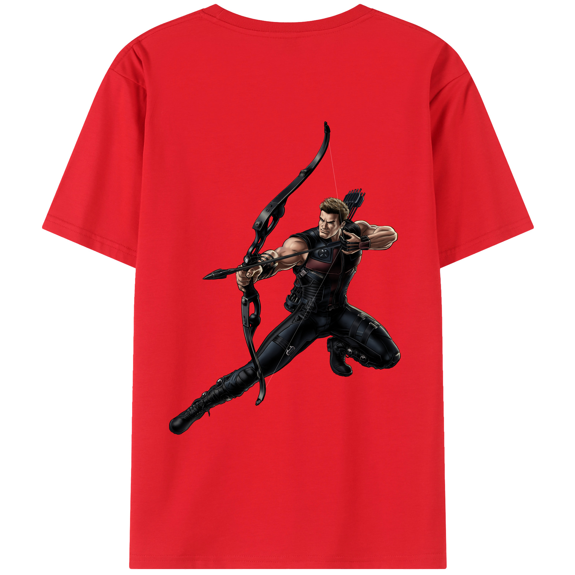 （画像用） アベンジャーズ The Avengers 綿100％ メンズ半袖Tシャツ（バックプリント） 通気性