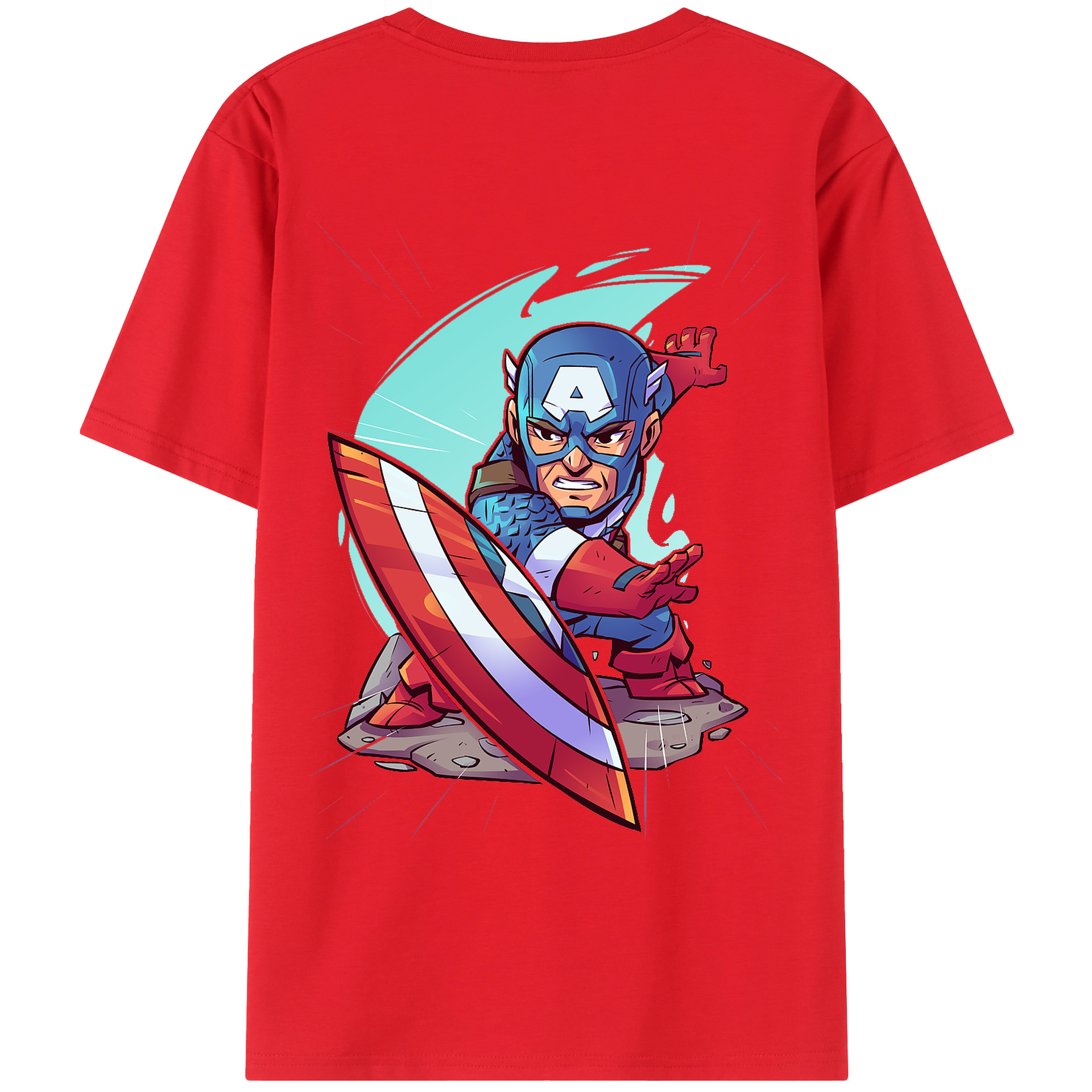 （画像用） アベンジャーズ The Avengers 綿100％ メンズ半袖Tシャツ（バックプリント） 通気性