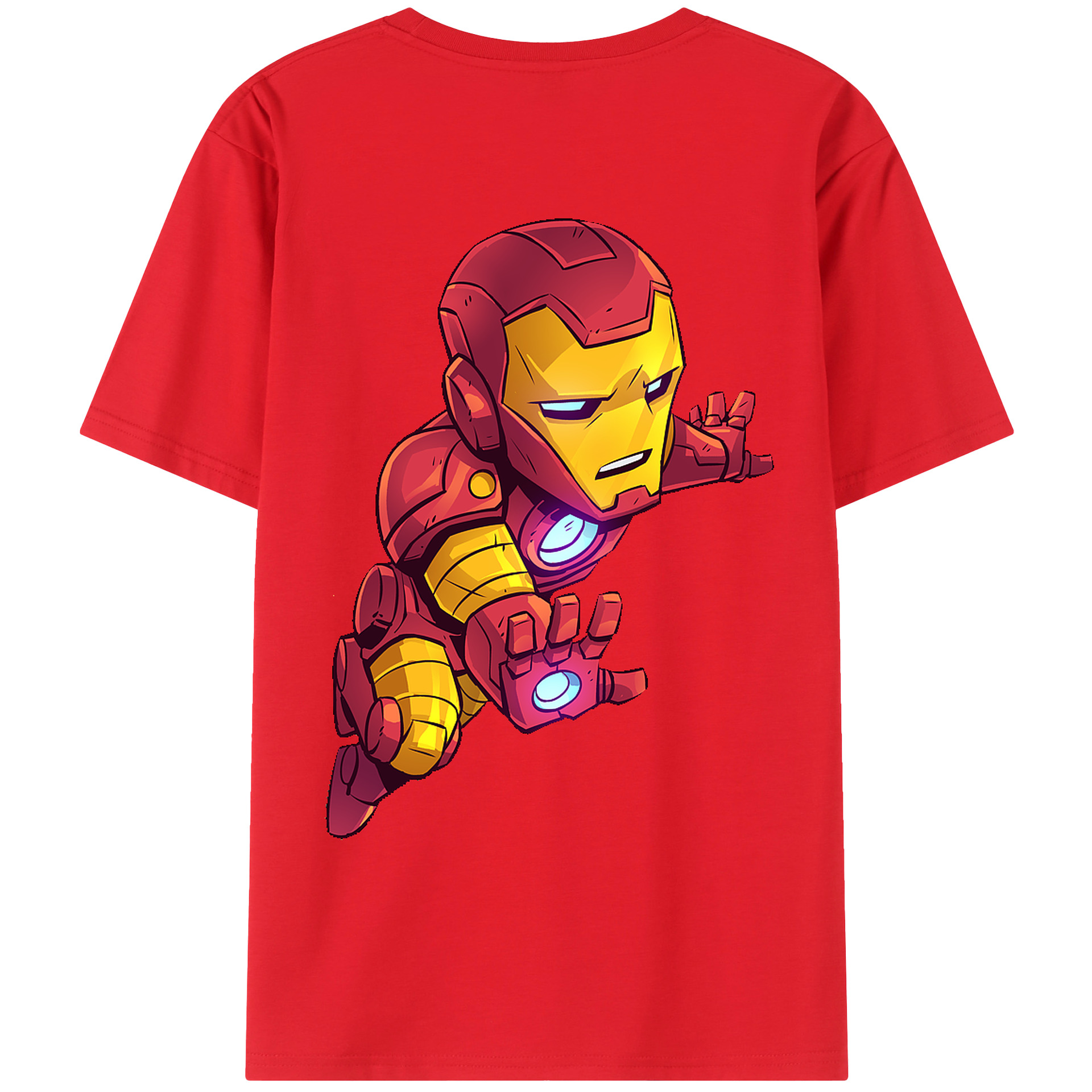（画像用） アベンジャーズ The Avengers 綿100％ メンズ半袖Tシャツ（バックプリント） 通気性