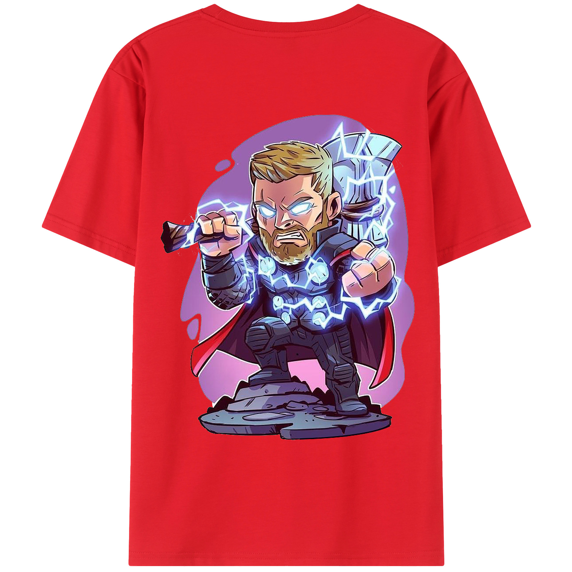 （画像用） アベンジャーズ The Avengers 綿100％ メンズ半袖Tシャツ（バックプリント） 通気性