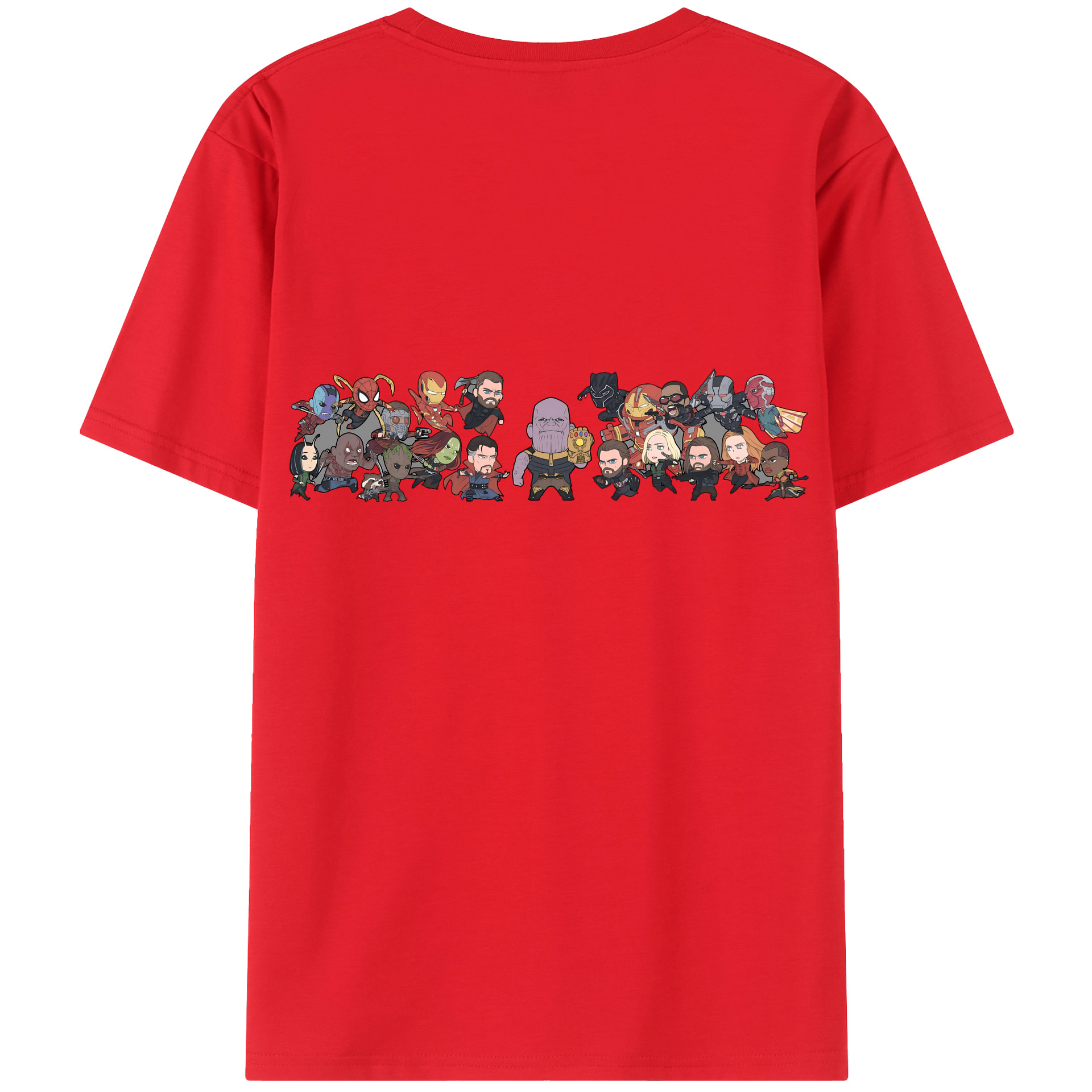 （画像用） アベンジャーズ The Avengers 綿100％ メンズ半袖Tシャツ（バックプリント） 通気性