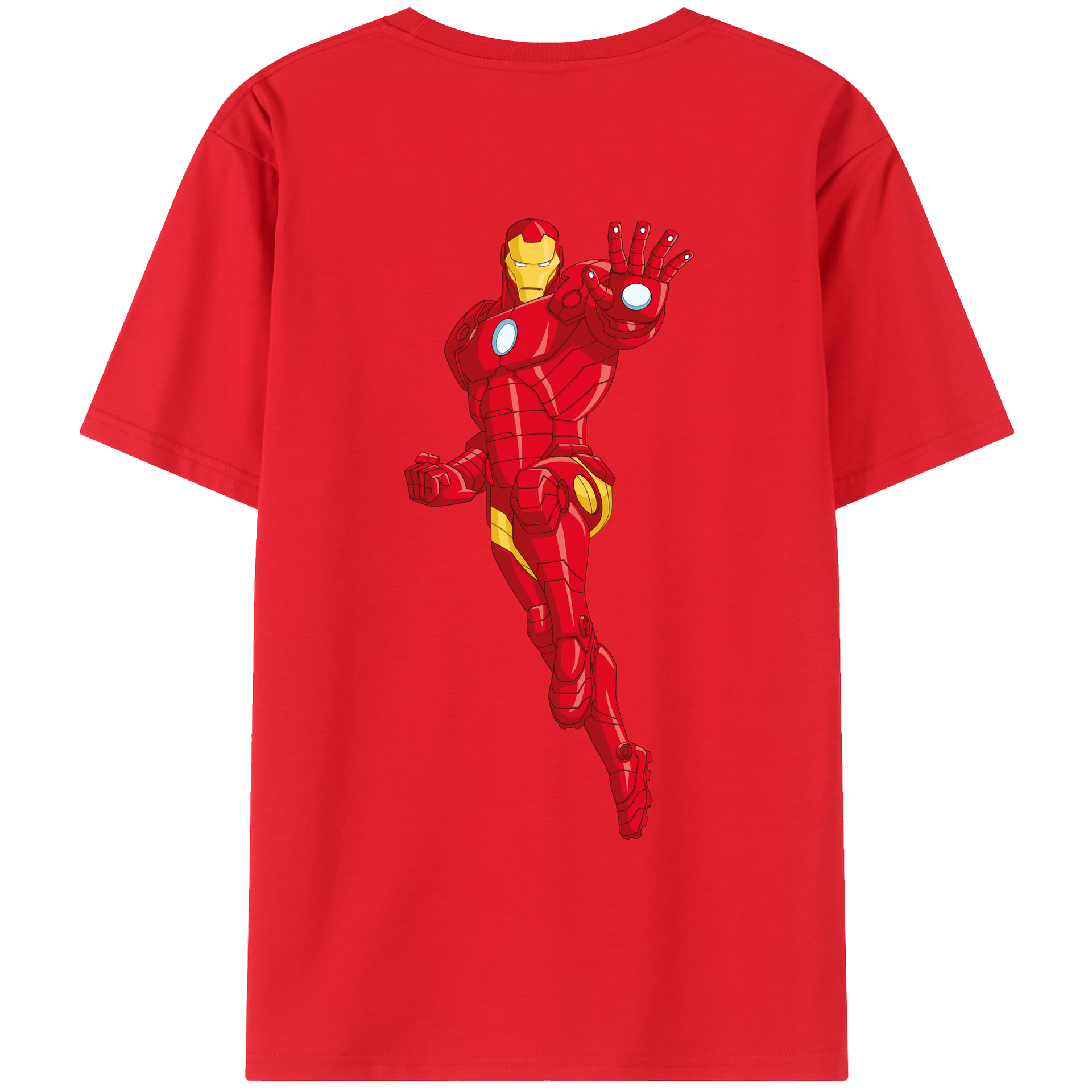 （画像用） アベンジャーズ The Avengers 綿100％ メンズ半袖Tシャツ（バックプリント） 通気性