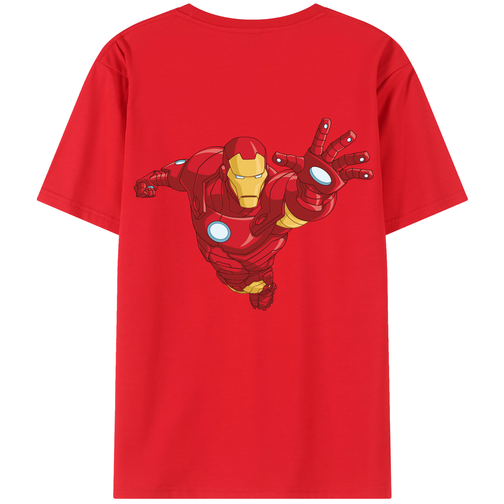 （画像用） アベンジャーズ The Avengers 綿100％ メンズ半袖Tシャツ（バックプリント） 通気性