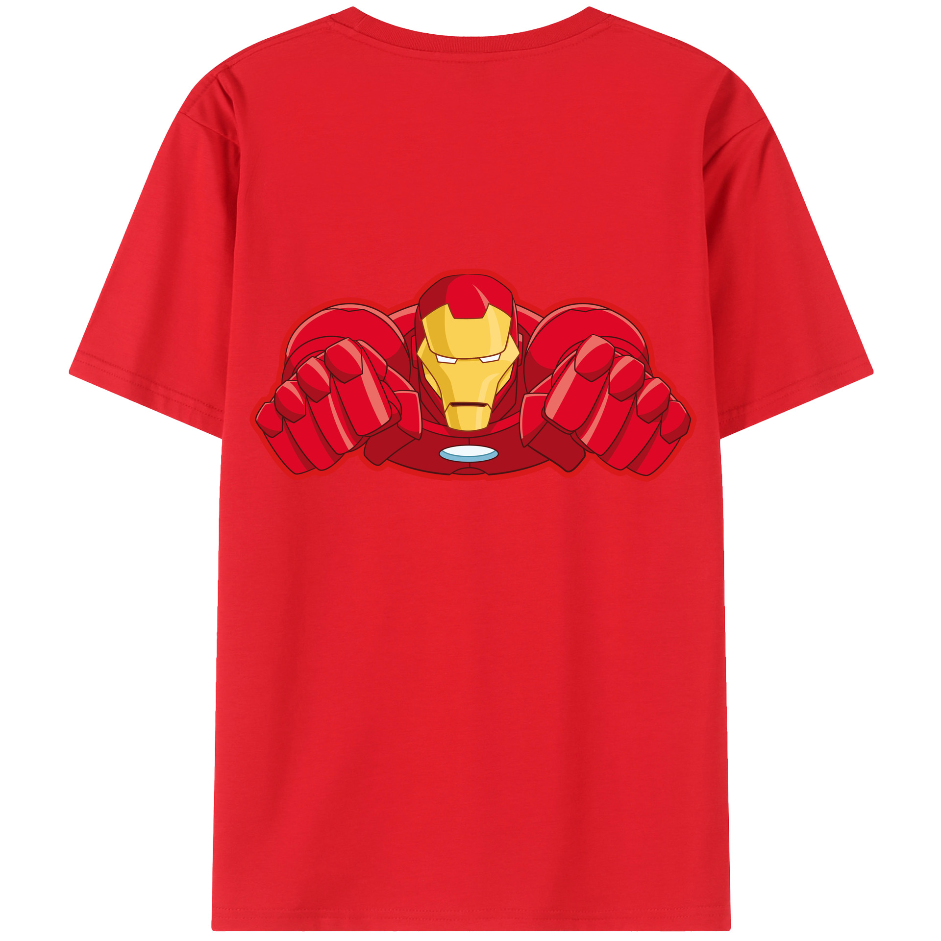 （画像用） アベンジャーズ The Avengers 綿100％ メンズ半袖Tシャツ（バックプリント） 通気性