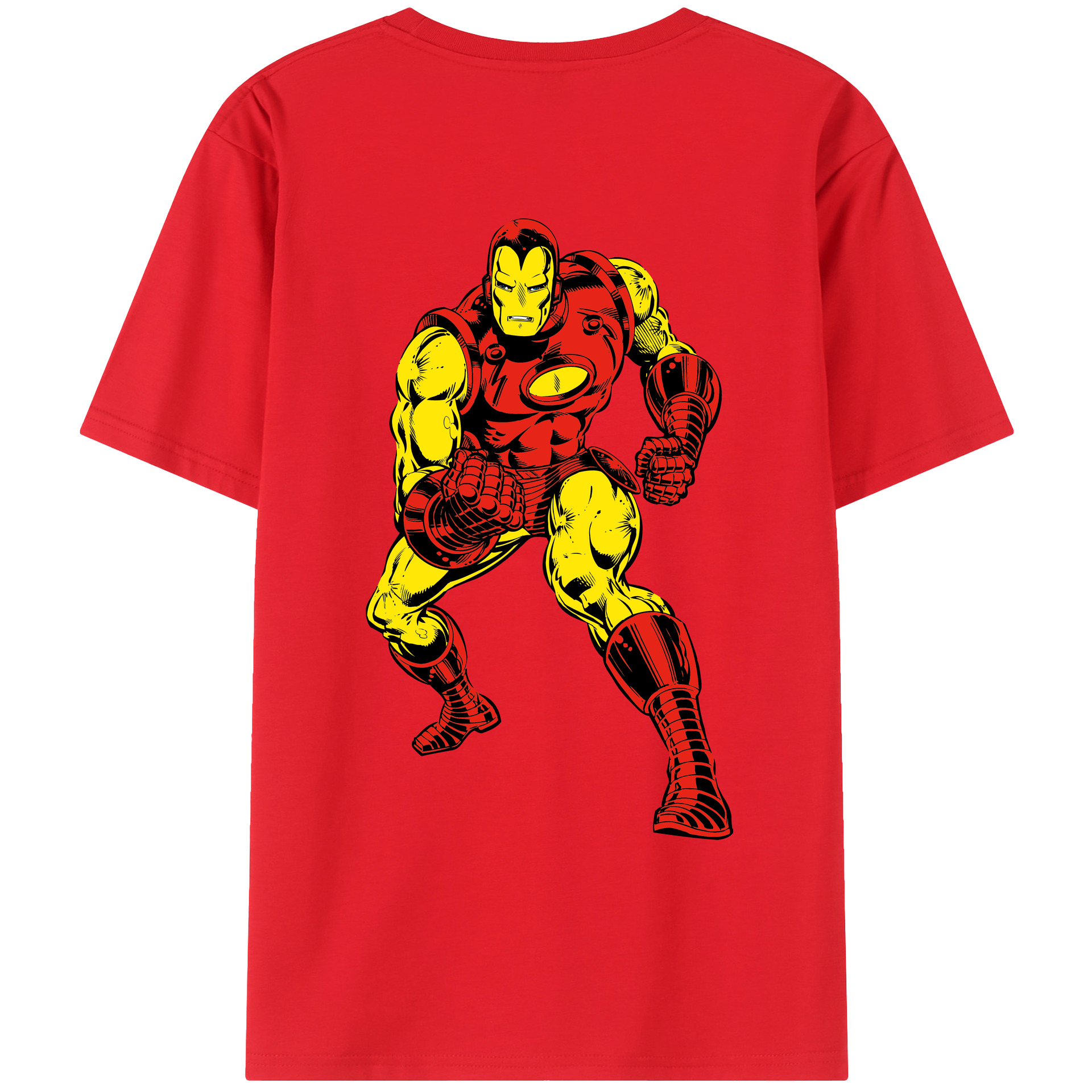 （画像用） アベンジャーズ The Avengers 綿100％ メンズ半袖Tシャツ（バックプリント） 通気性
