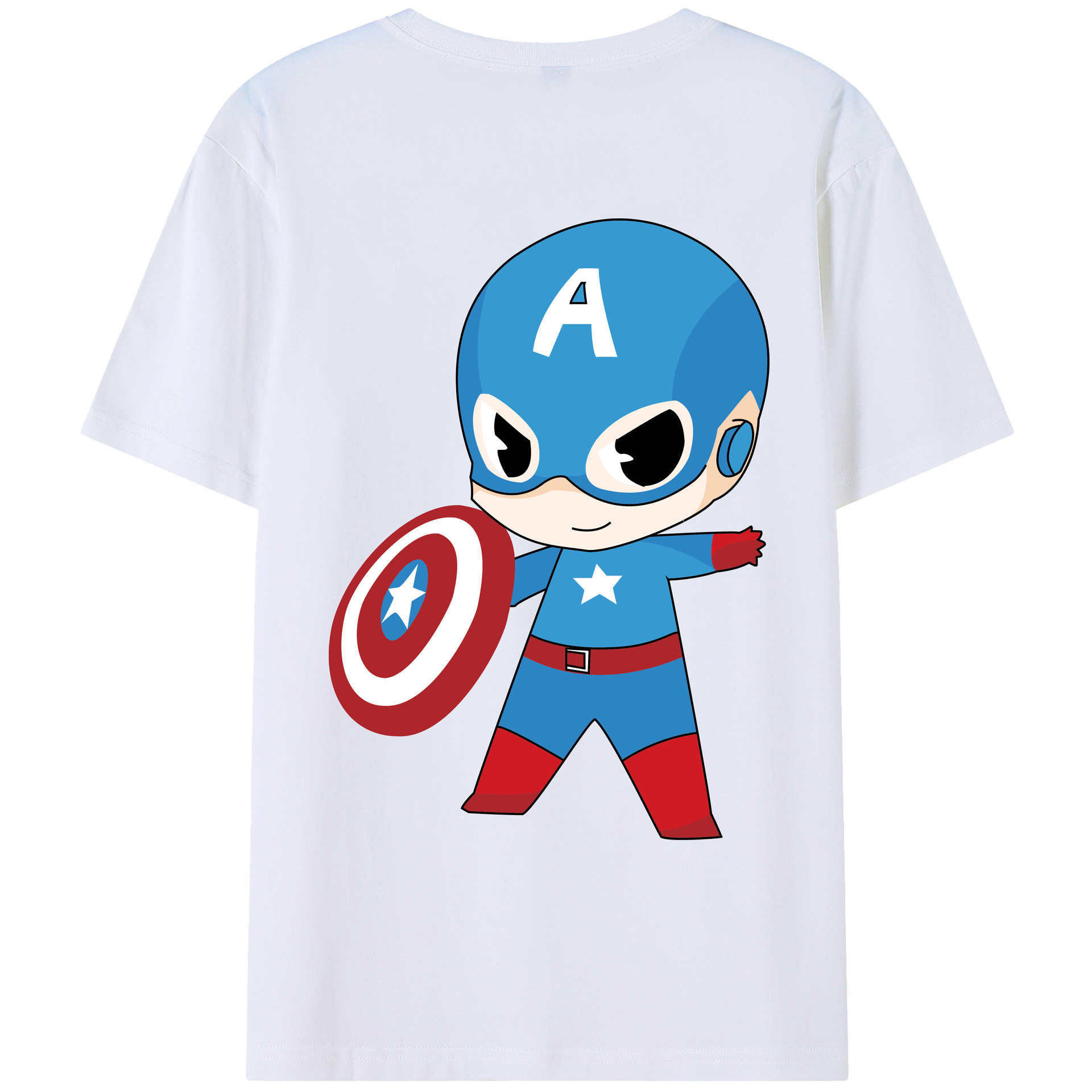（画像用） アベンジャーズ The Avengers 綿100％ メンズ半袖Tシャツ（バックプリント） 通気性