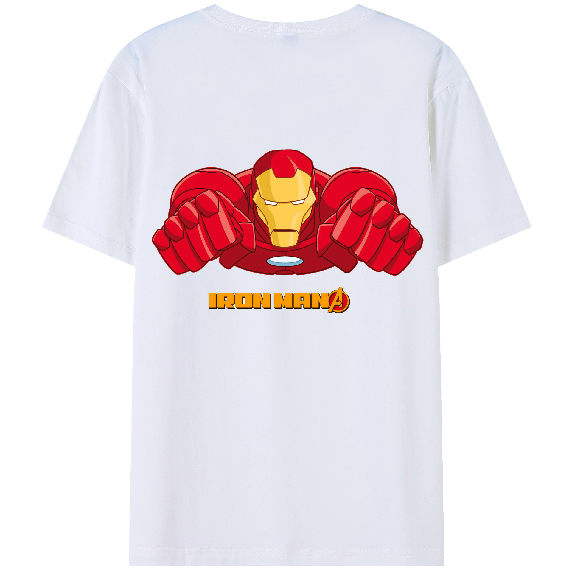 （画像用） アベンジャーズ The Avengers 綿100％ メンズ半袖Tシャツ（バックプリント） 通気性