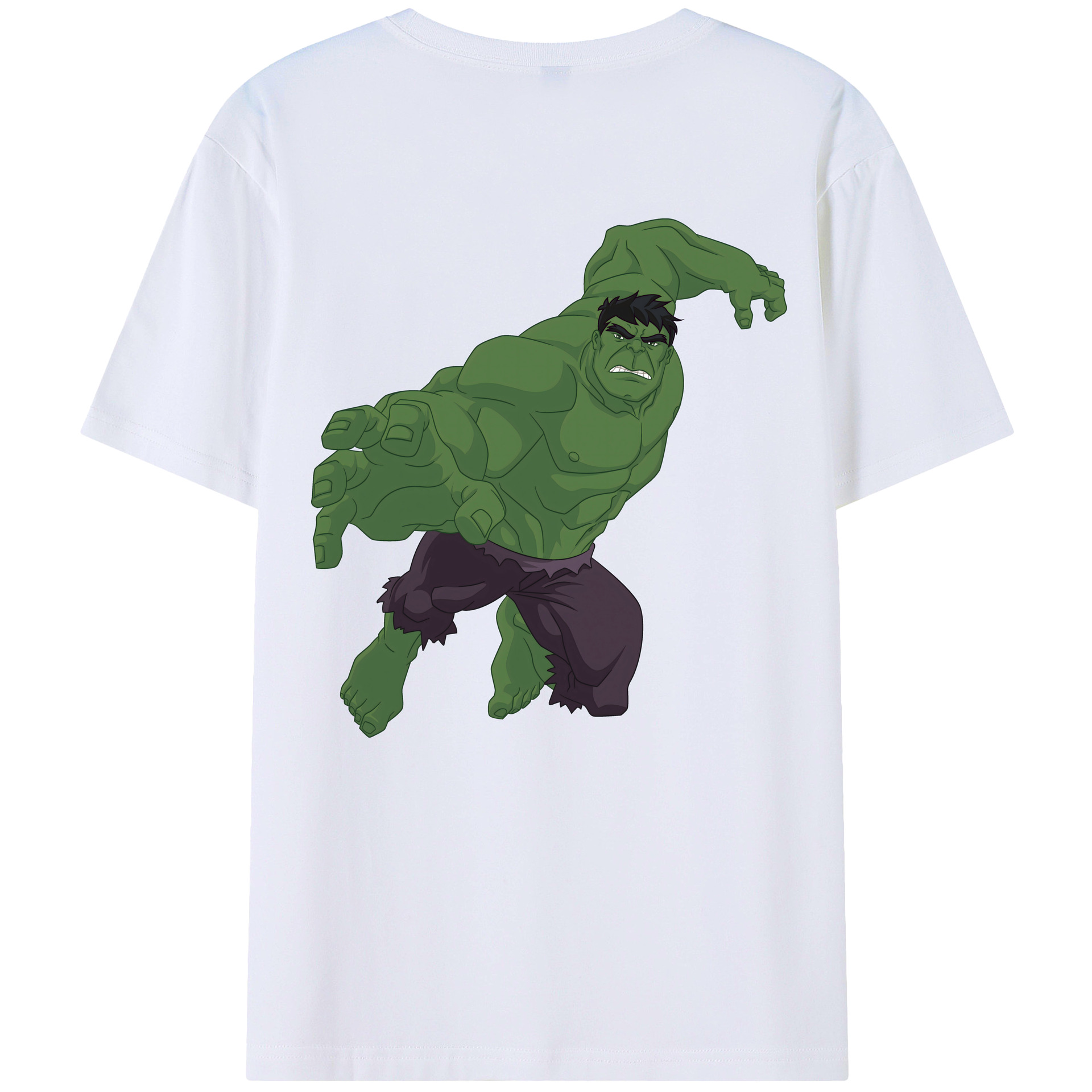 （画像用） アベンジャーズ The Avengers 綿100％ メンズ半袖Tシャツ（バックプリント） 通気性
