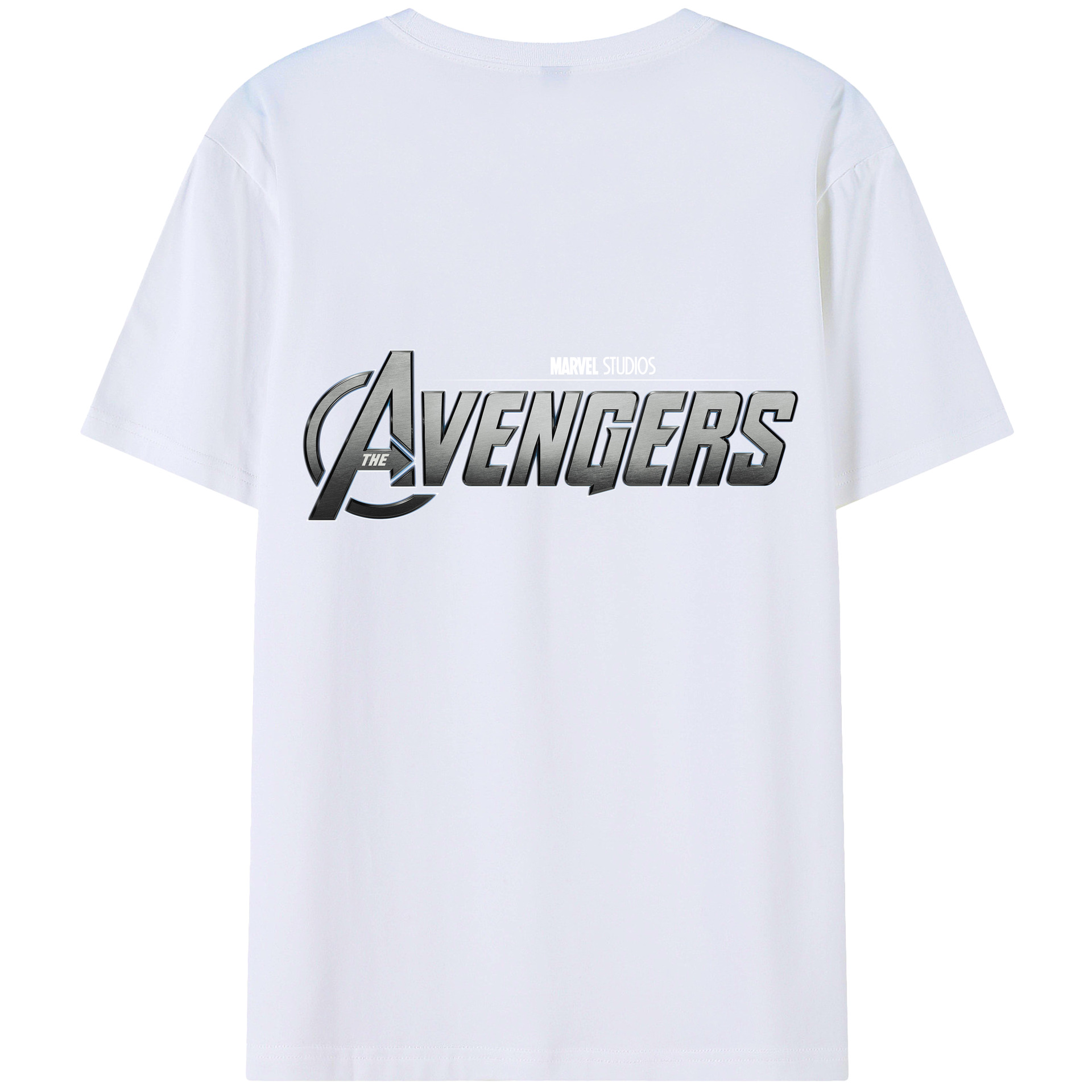 （画像用） アベンジャーズ The Avengers 綿100％ メンズ半袖Tシャツ（バックプリント） 通気性