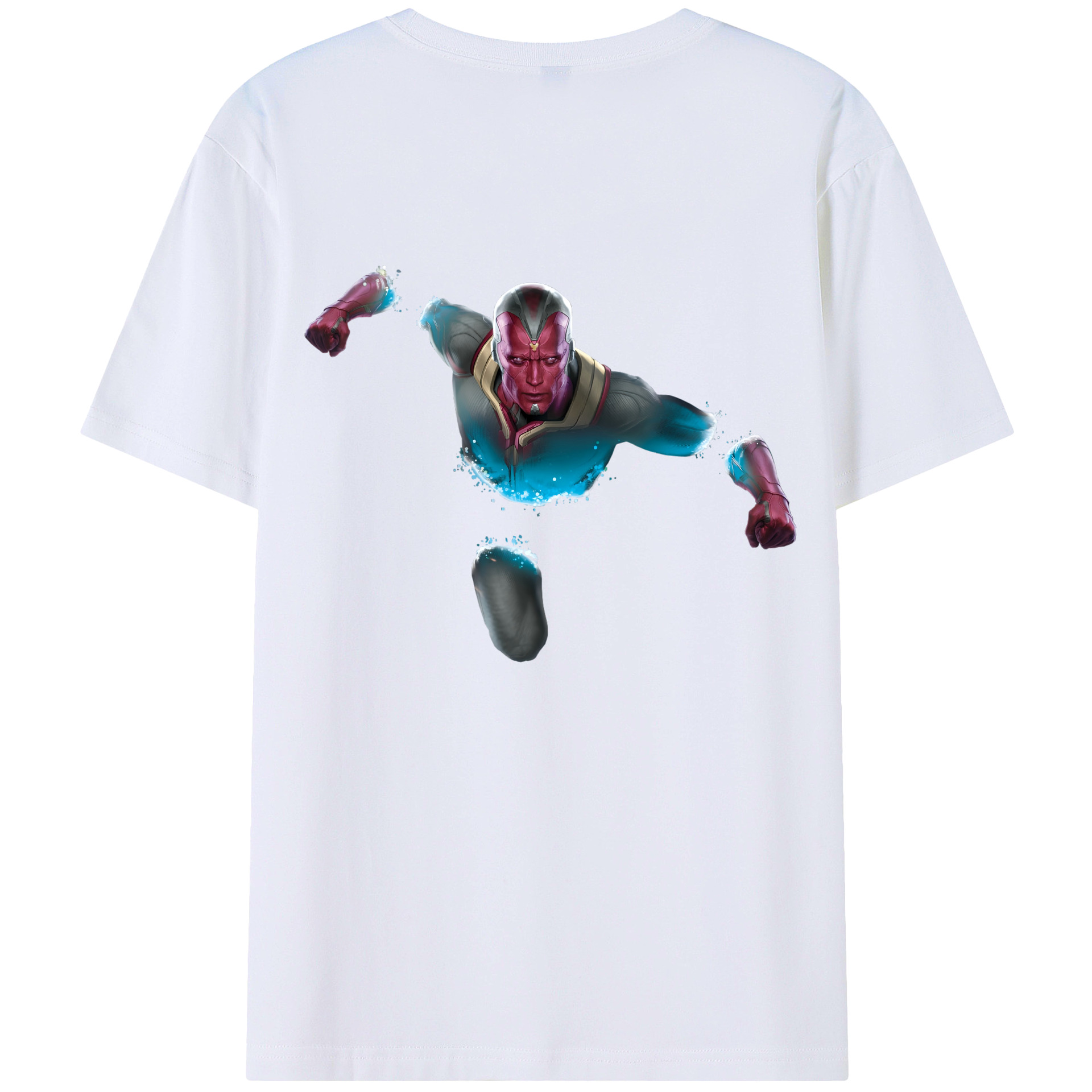 （画像用） アベンジャーズ The Avengers 綿100％ メンズ半袖Tシャツ（バックプリント） 通気性